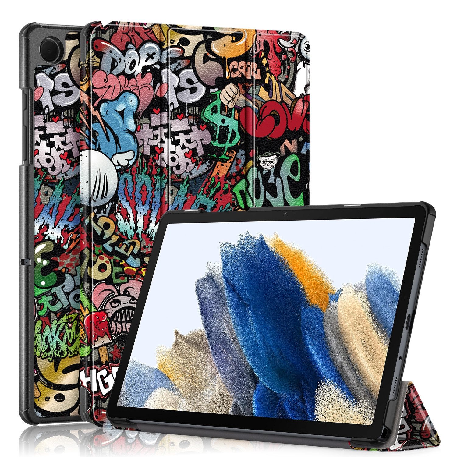Wigento Tablet-Hülle Für Samsung Galaxy Tab A9 Plus 3folt Wake UP Smart Cover Tasche Hülle