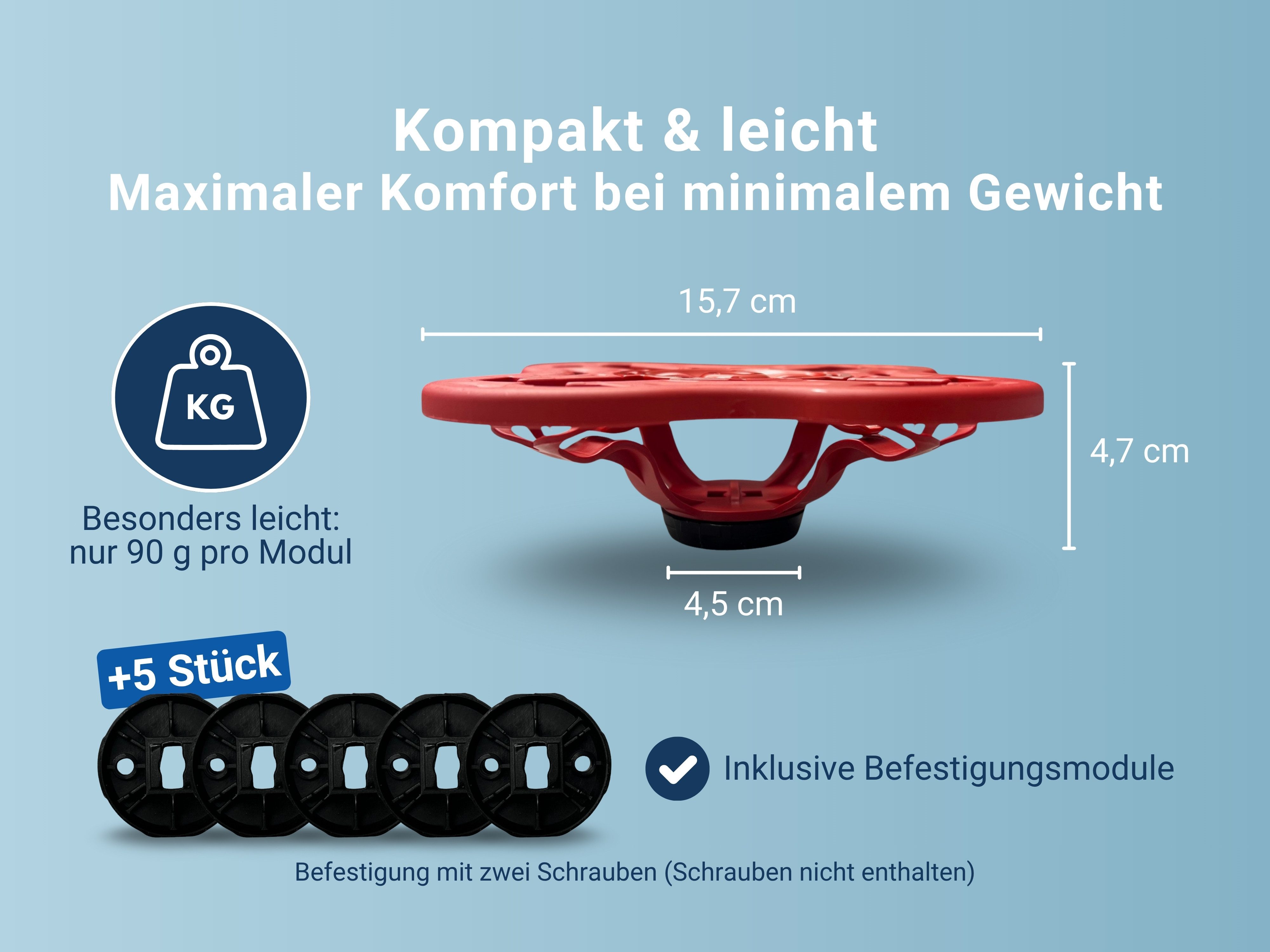 Lattenrost Tellermodule für Tellerlattenrost, Härtegrad verstellba, im 5er Set, Betten-ABC
