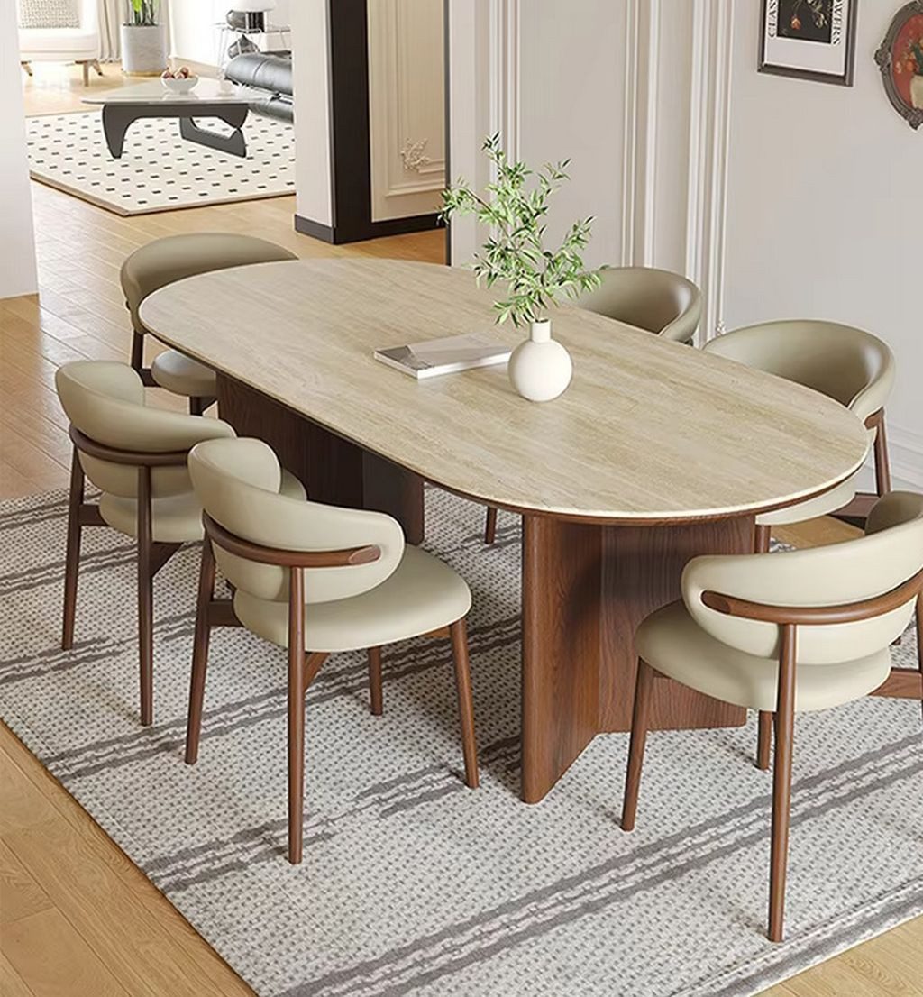 Vintagehaus Esstisch Travertin Keramik Tivoli Mangoholz Esche 180/200