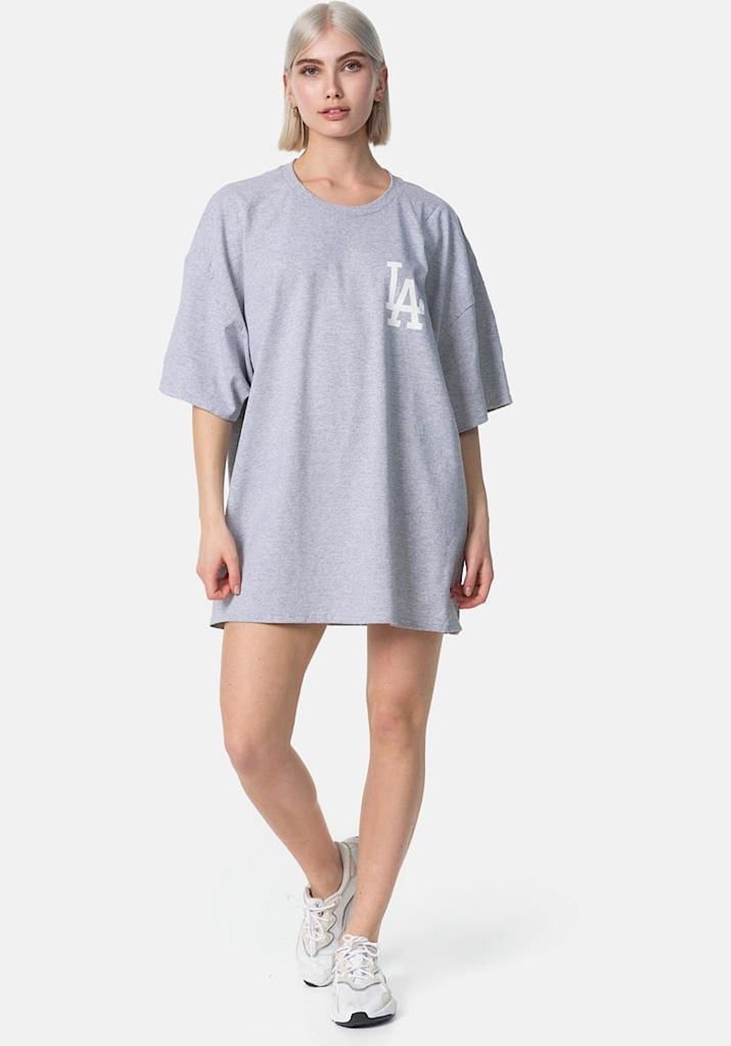 Worldclassca T-Shirt Worldclassca Oversized T-SHIRT LA Print Washed Tee Sommer Oberteil Neu
