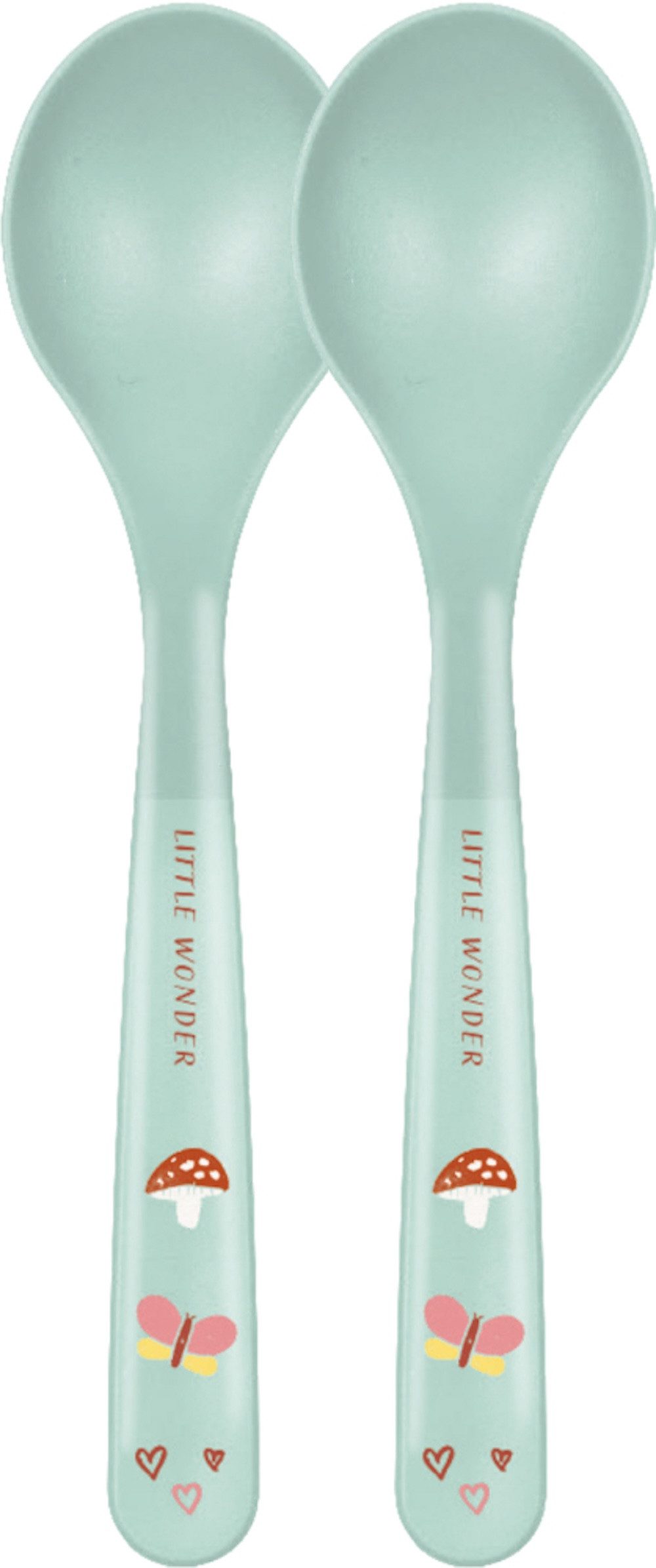 COPPENRATH DIE SPIEGELBURG Kunststofflöffel Kinderlöffel Löffel 2er-Set Fuchs & Reh - Little Wonder (2 Stück), bruchsicher und leicht zu reinigen