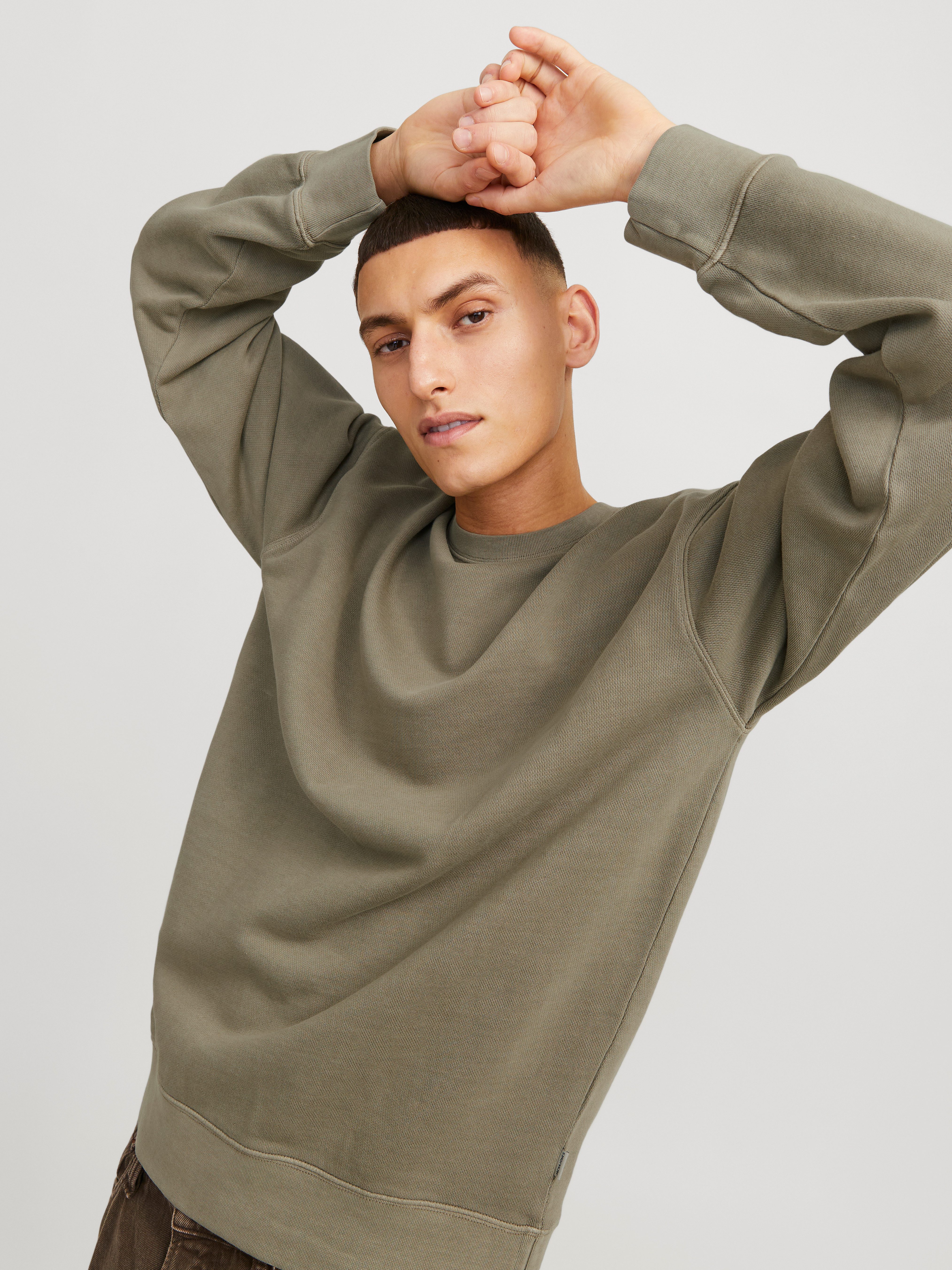 Jack & Jones Sweatshirt JJECHARGE FADED SWEAT CREW NECK NOOS mit Rippbündch günstig online kaufen