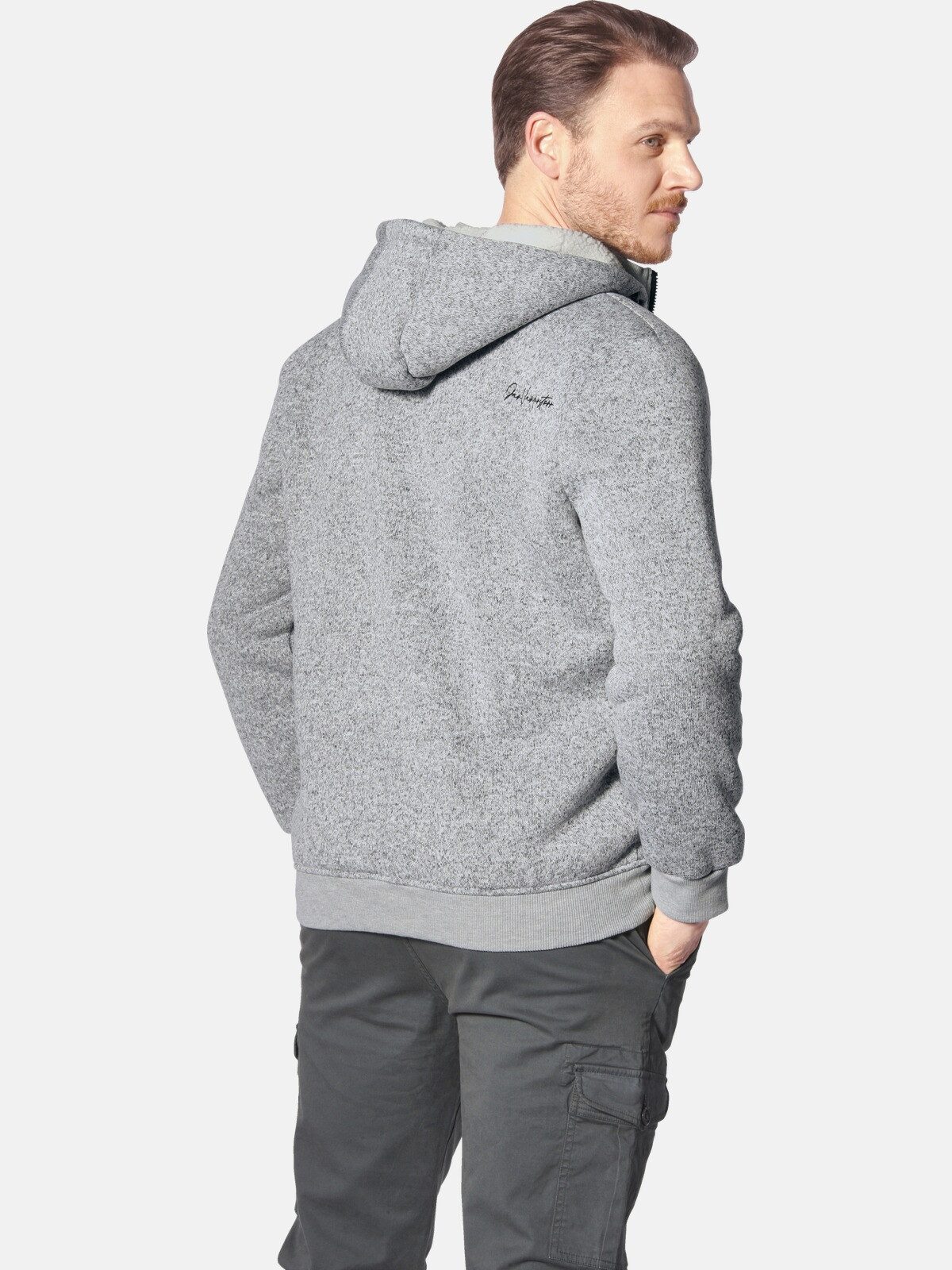 Jan Vanderstorm Fleecejacke NORVID im klassischen Kapuzen-Stil günstig online kaufen