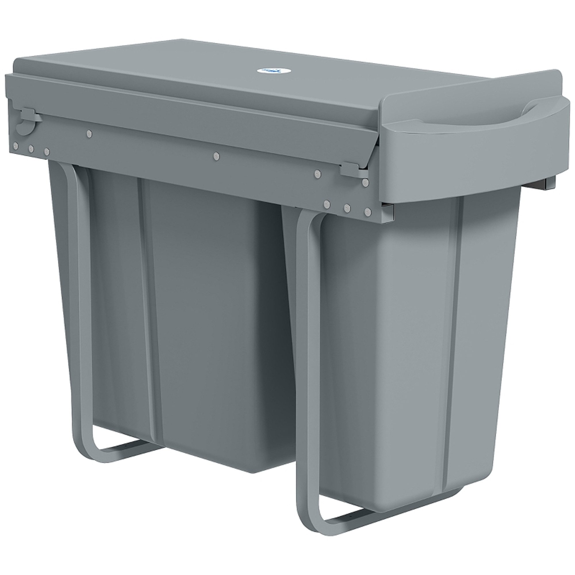 MC Star Mülleimer Ausziehbarer Mülleimer, Küchenmüllbehälter, mit 2 herausnehmbaren Eimern, Griff, 30 Liter (20 L+10 L)