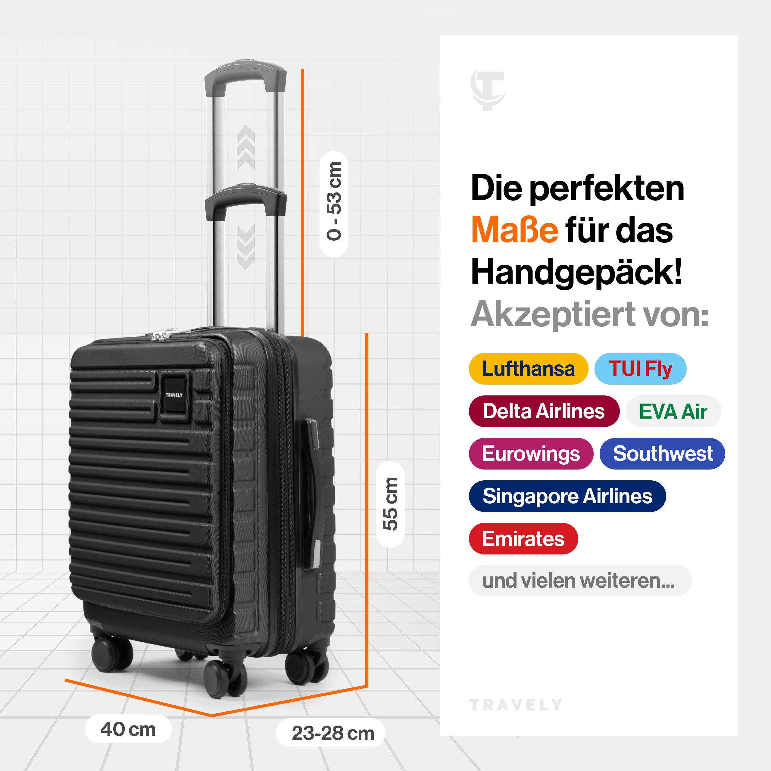 Travely Koffer, 4 Rollen günstig online kaufen