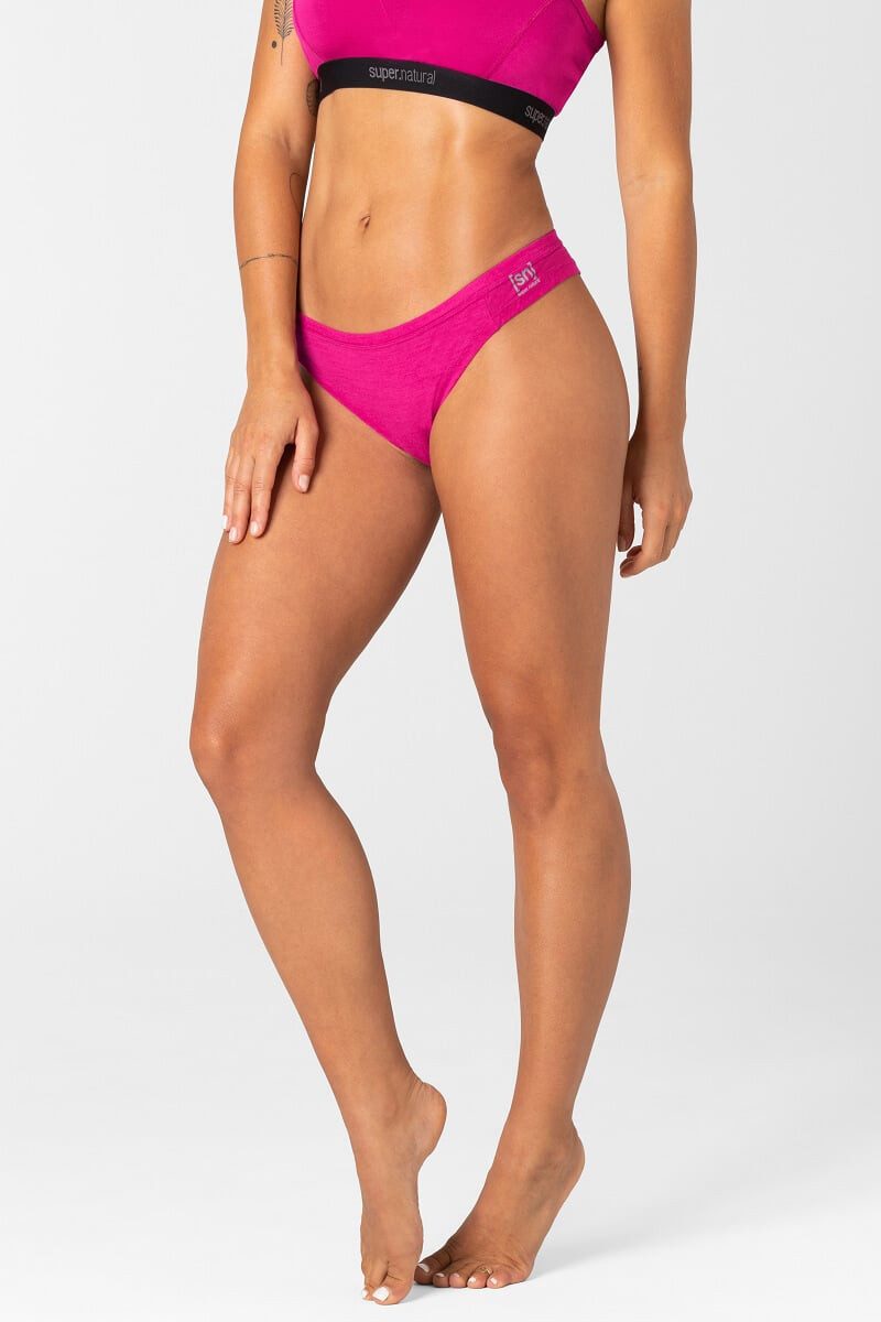 SUPER.NATURAL Slip Base Thong 175 (Merinowolle) Unterwäsche pink Damen