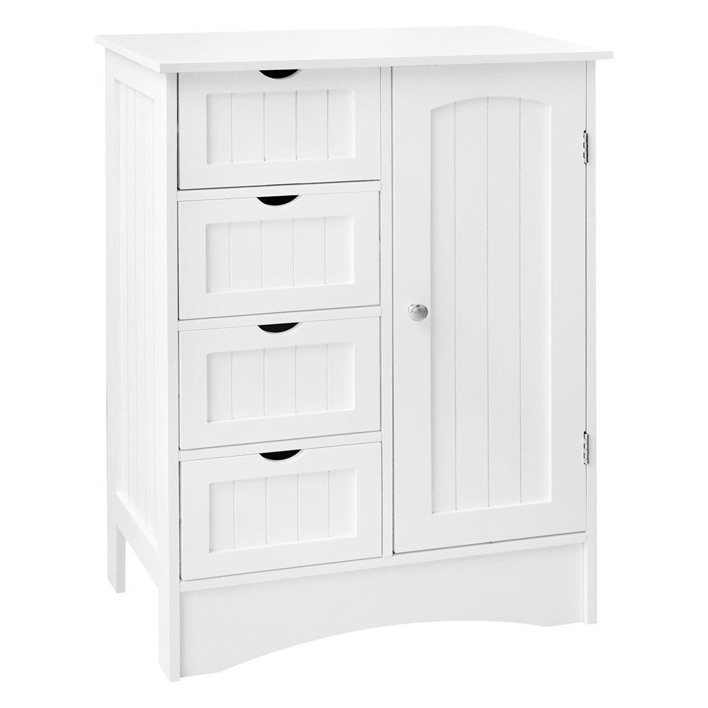 Badkommode Badezimmerschrank aus MDF-Holz viel Stauraum Badschrank Badmöbel