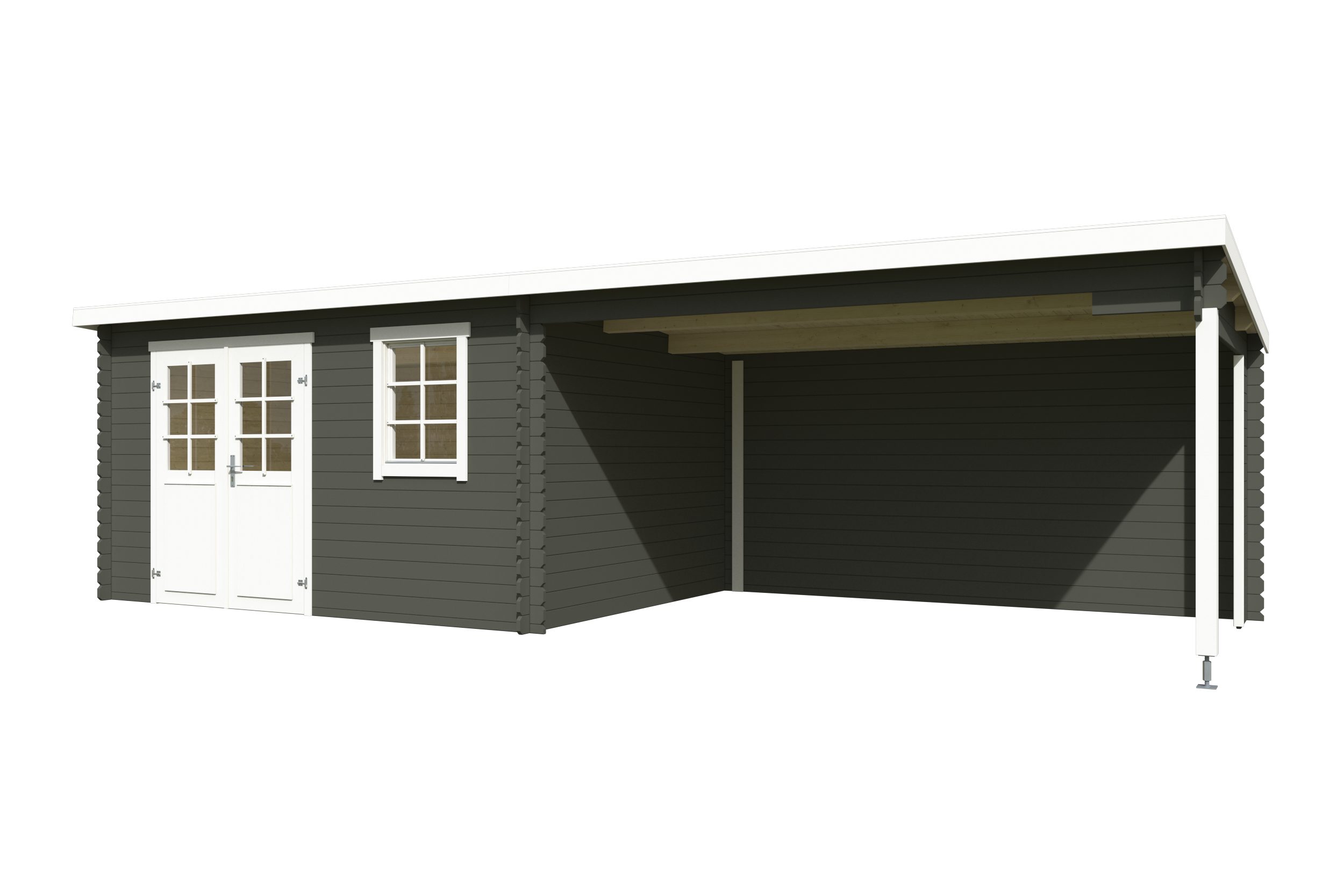 Nordic Holz Gartenhaus Reno, BxT: 780x313,9 cm, (Unterstand inkl. Rückwand)