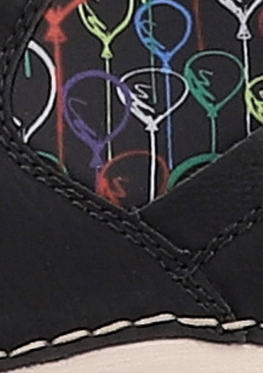 Rieker Schlupfboots mit buntem Aufdruck