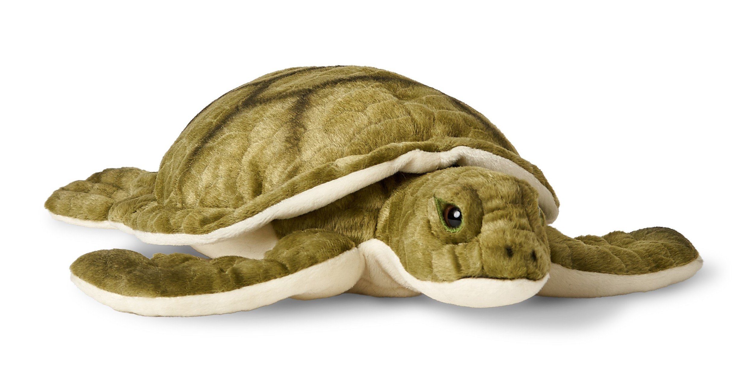 Uni-Toys Kuscheltier Grüne Meeresschildkröte - 55 / 34 cm - Plüsch-Schildkröte, Plüschtier, zu 100 % recyceltes Füllmaterial