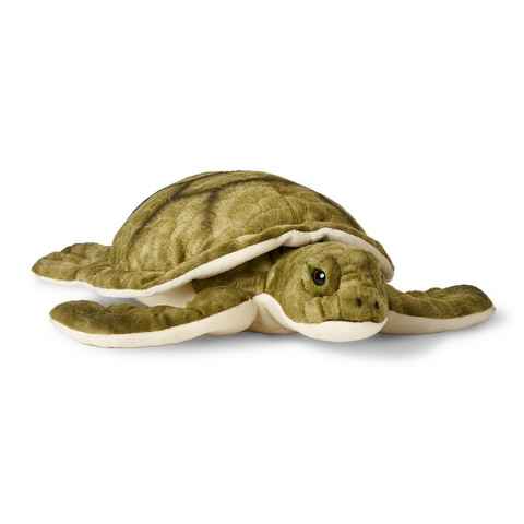 Uni-Toys Kuscheltier Grüne Meeresschildkröte - 55 / 34 cm - Plüsch-Schildkröte, Plüschtier, zu 100 % recyceltes Füllmaterial