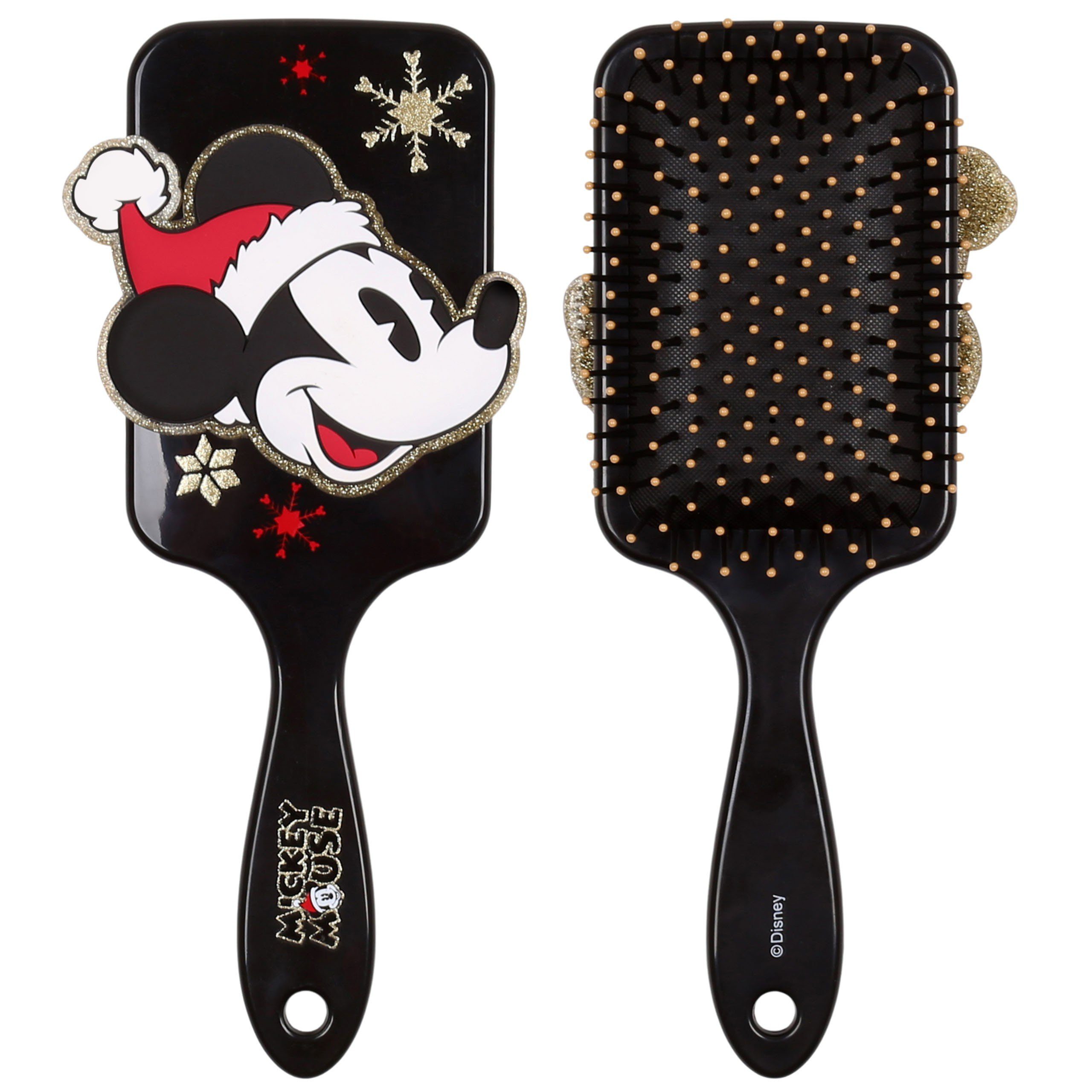 Flachbürste flach, Maus Mickey Weihnachtsbürste, Schwarze Haarbürste, Sarcia.eu groß