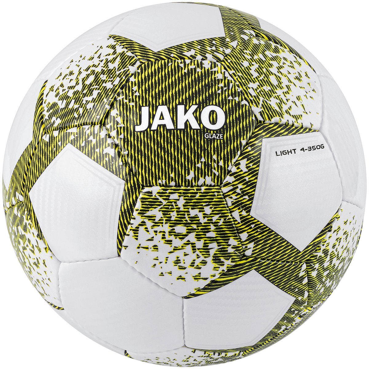 Fußball Jako weiß/schwarz/soft Glaze Fußball yellow-350g Lightball