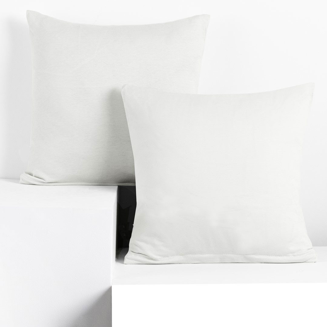 texpot Kissenhülle Jersey Baumwolle Reißverschluss, (2 Stück) günstig online kaufen
