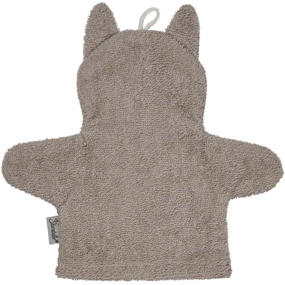 Sterntaler® Waschlappen Sterntaler Waschhandschuhe Katze Lilly, grau – Bild 5 von 5
