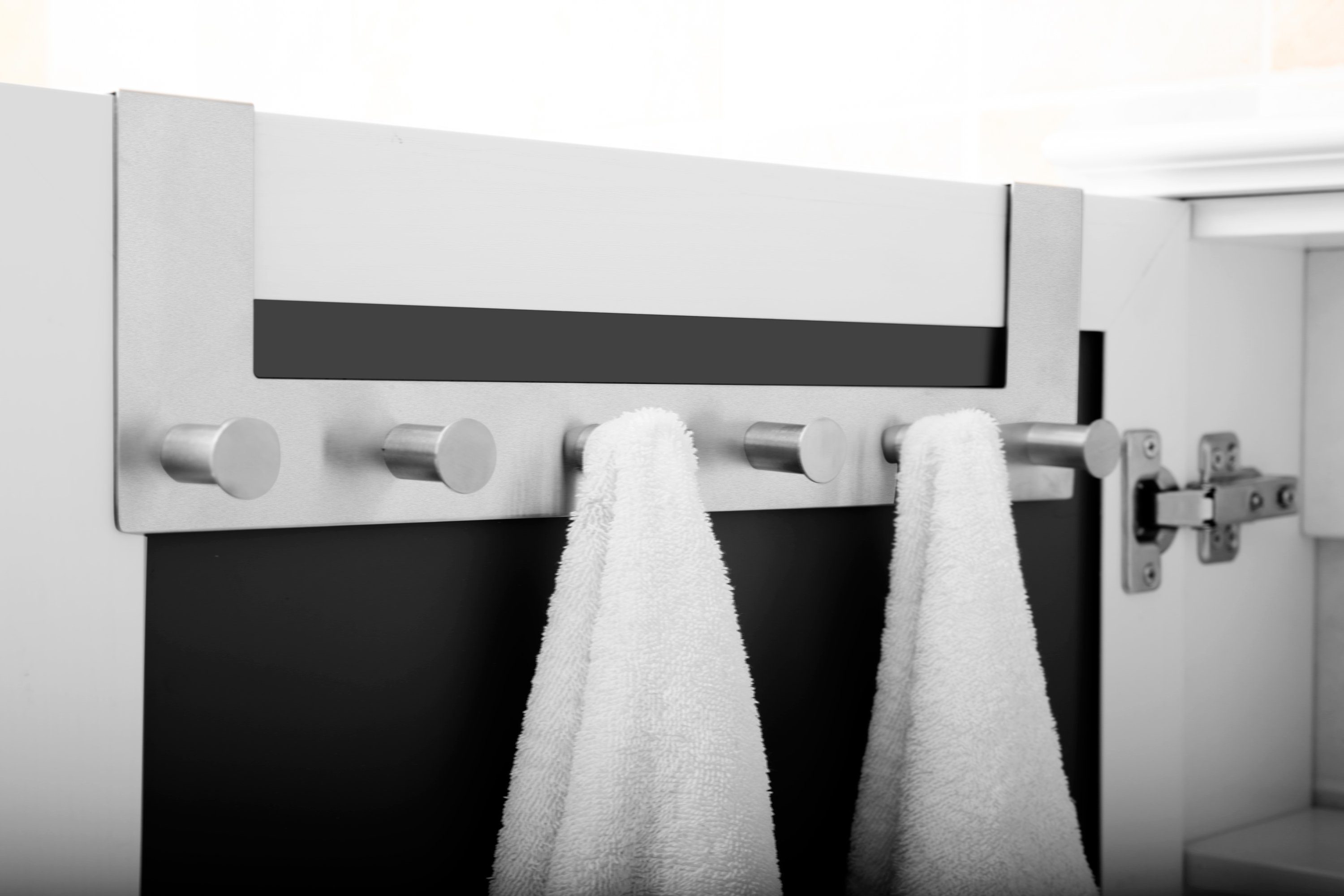 Bad Badezimmer, WC (Packung), Halterung Handtuchhaken Ambrosya ohne Montage Türgarderobe Handtuchstange Bohren Edelstahl, Tür Handtuchhalter Türen, Badetuchhalter -