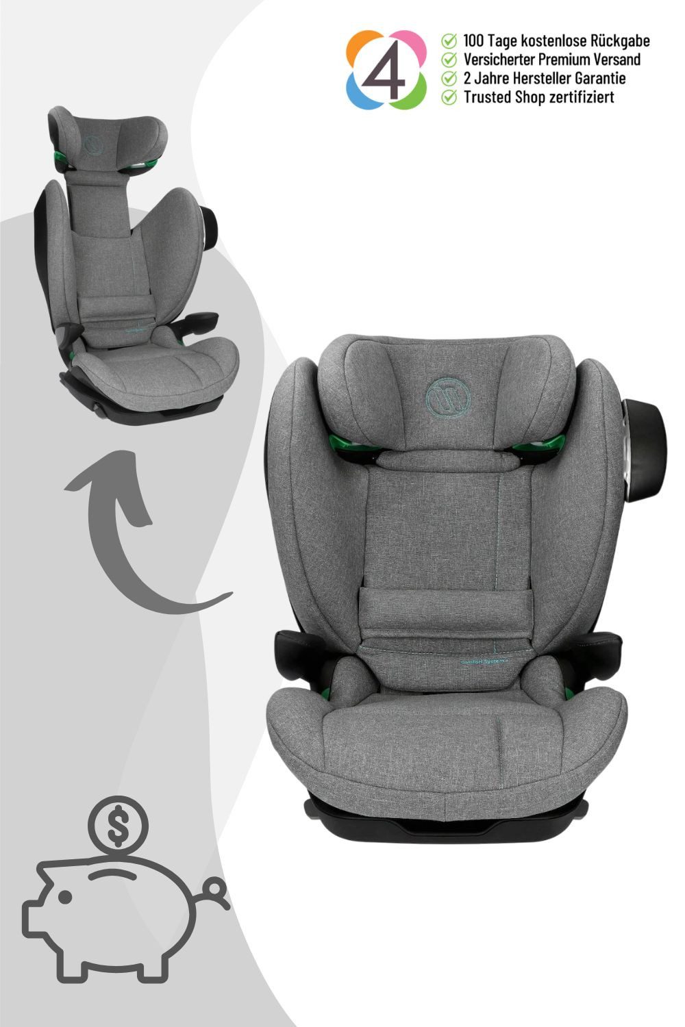 Autokindersitz MaxSpace Smart Kindersitz (100-150 cm)