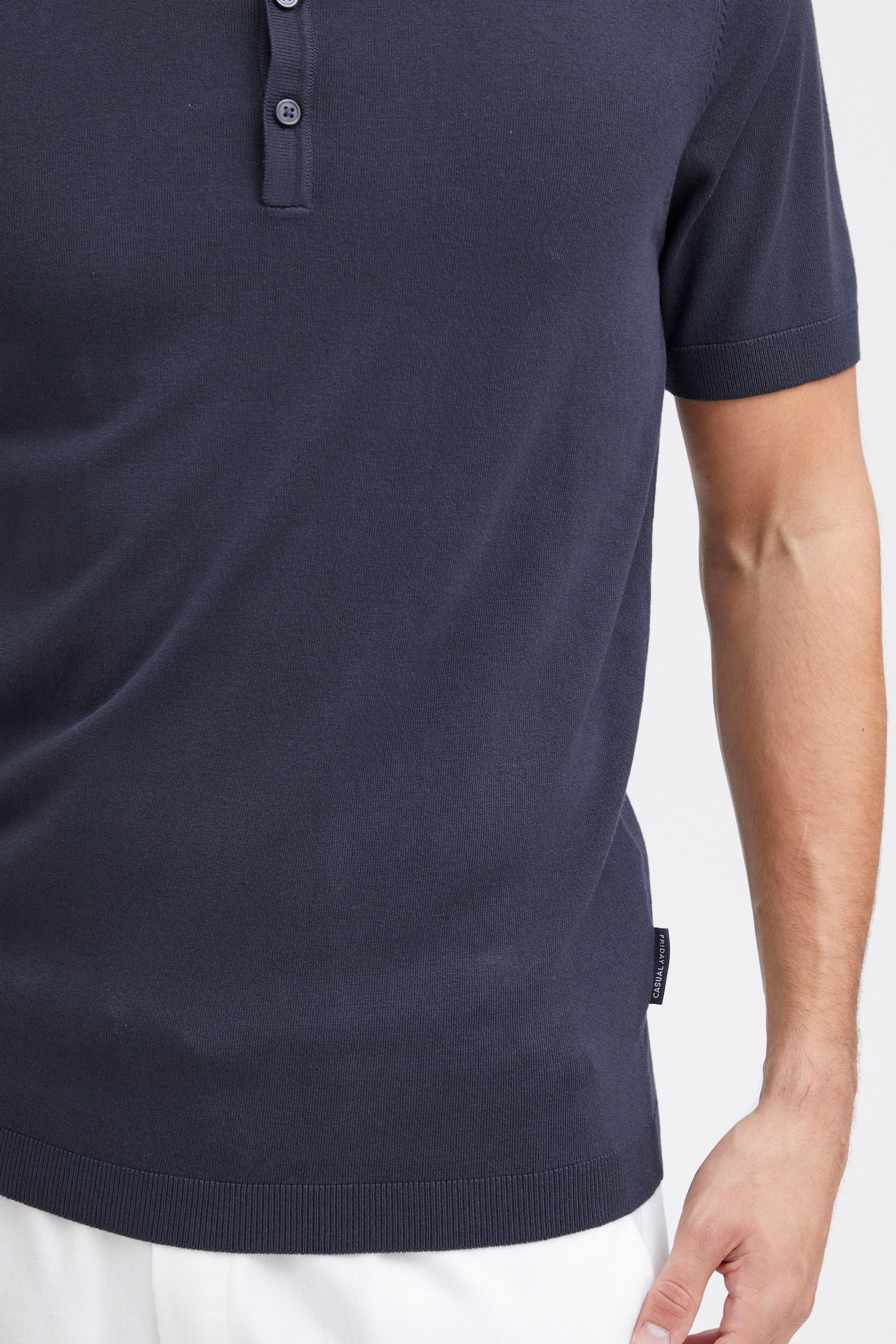 Casual Friday Poloshirt CFKarl Strukturiertes Poloshirt mit Reißverschluss