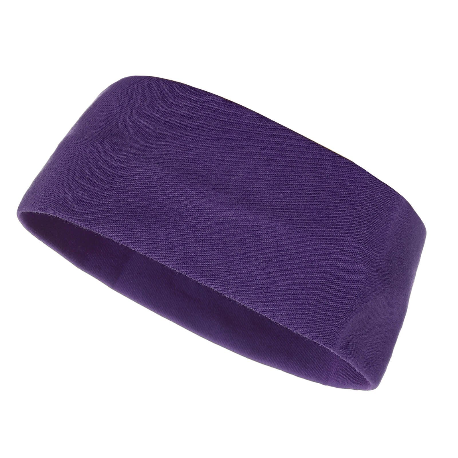 (55) Maritim Unisex uni-lila für Stirnband zweilagig und Kinder Erwachsene Kopfband Baumwolle modAS