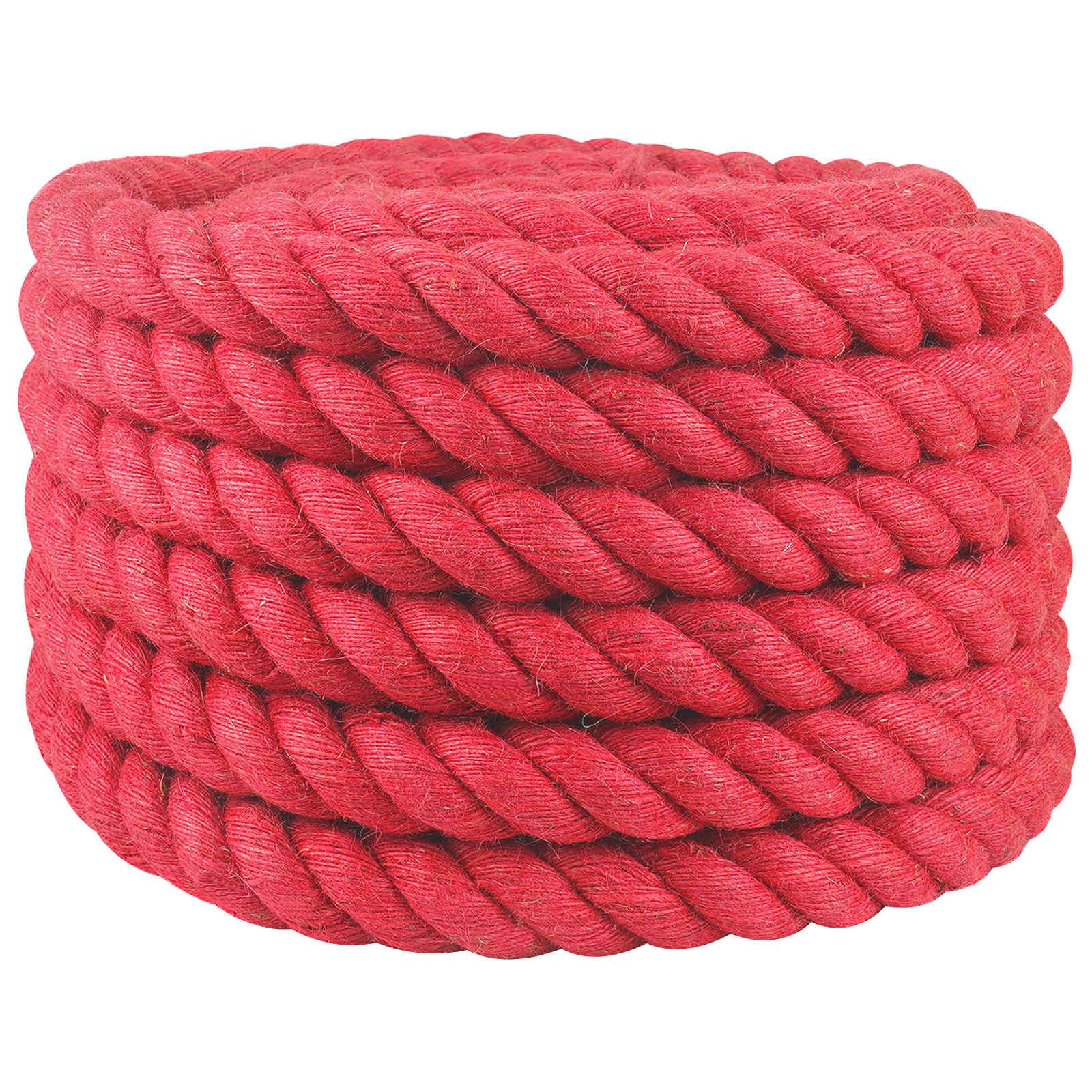 vidaXL Seil Juteseil 60 mm Rot 100% Tossa Jute (1-tlg)
