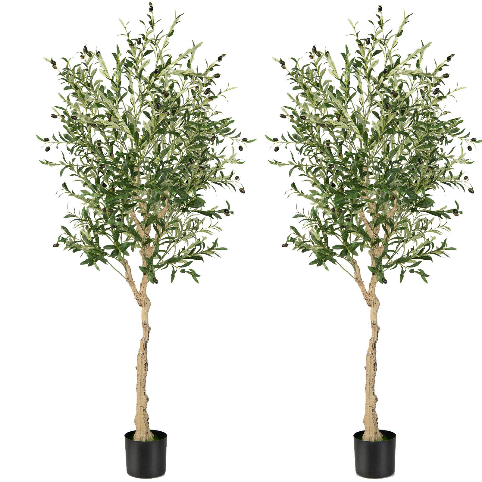 Kunstpflanze Olivenbaum, KOMFOTTEU, Höhe 182 cm, mit Blättern und Oliven günstig online kaufen