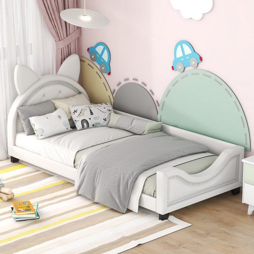 OKWISH Bett 90 x 200 cm Einzelbett, Kinderbett - Einrichtungsbeispiel