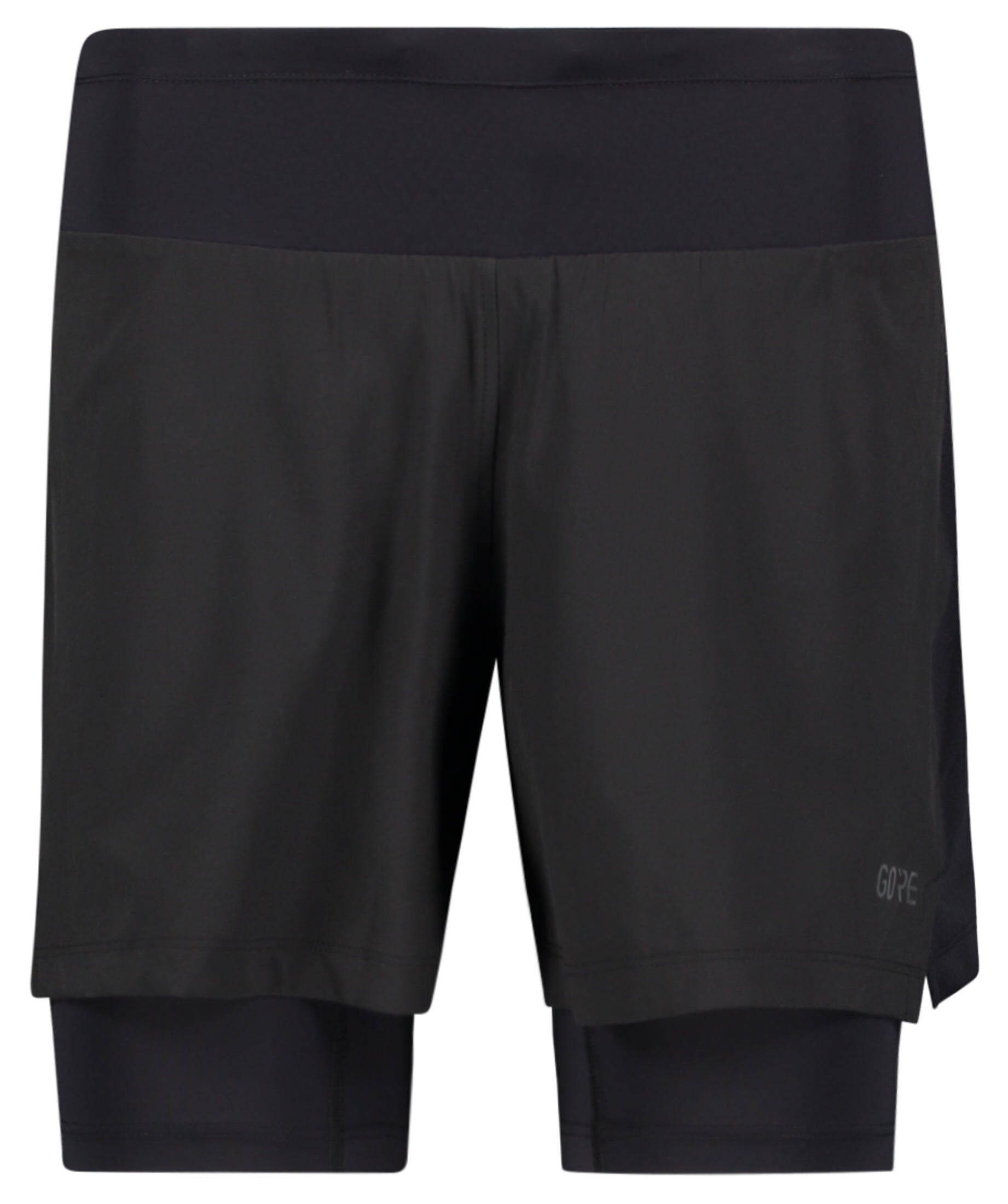 GORE® Wear Trainingsshorts Damen Laufsport (1-tlg) 2in1" "R5 schwarz Shorts