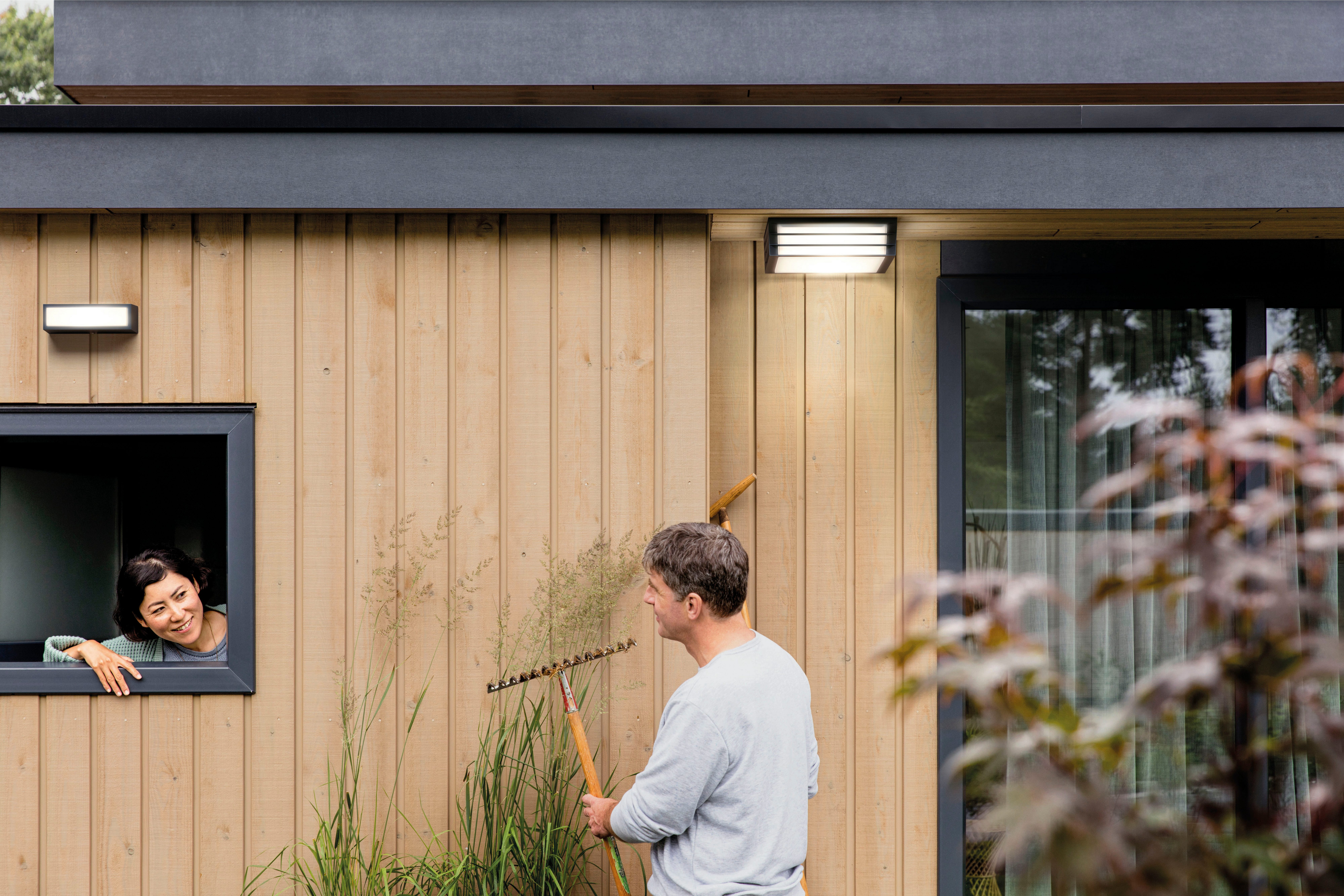 Philips Außen-Deckenleuchte myGarden Moonshine, Anthrazit, ohne Leuchtmittel