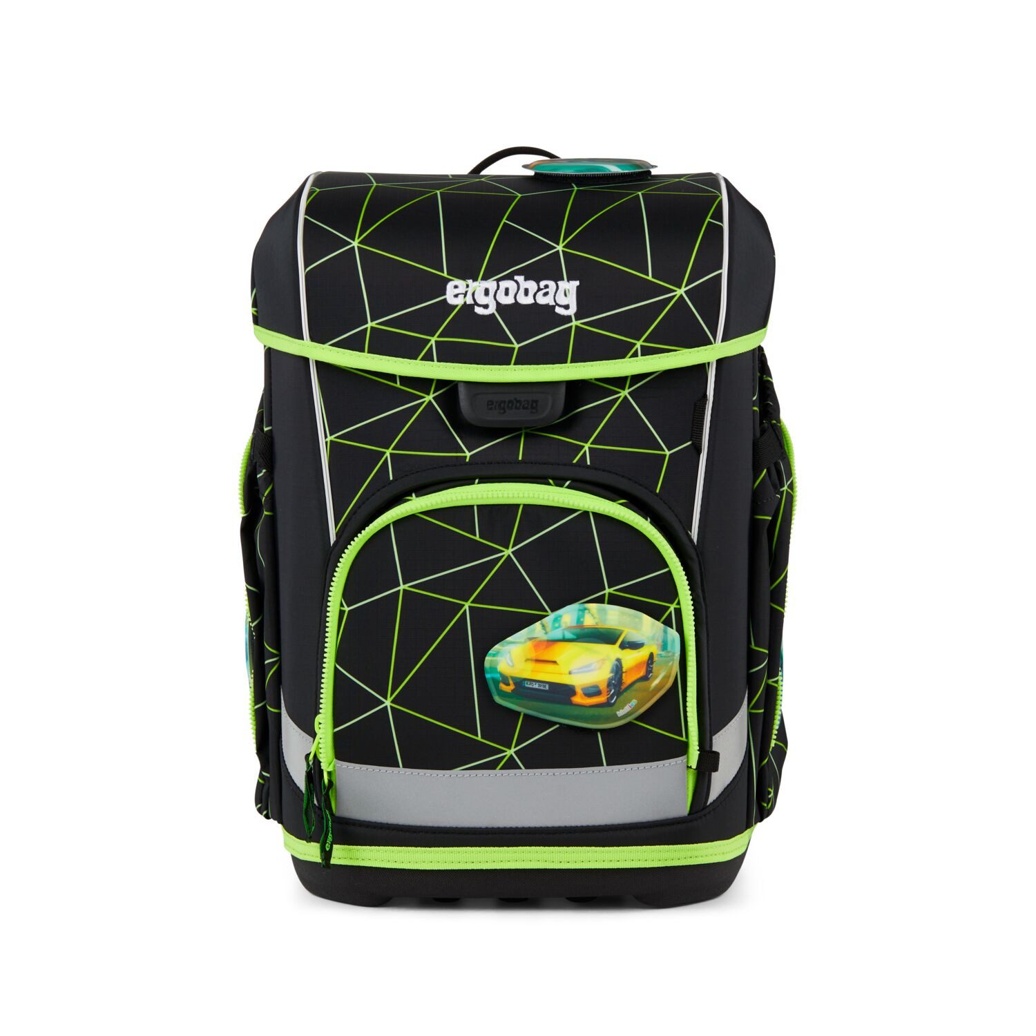 ergobag Schulranzen Schulranzen-Set CUBO LIGHT CyBär Race 5-teilig, 25/26 (5-teilig), Superleicht, Hugging-Rückensystem, für kleine/schmale Kinder – Bild 3 von 5