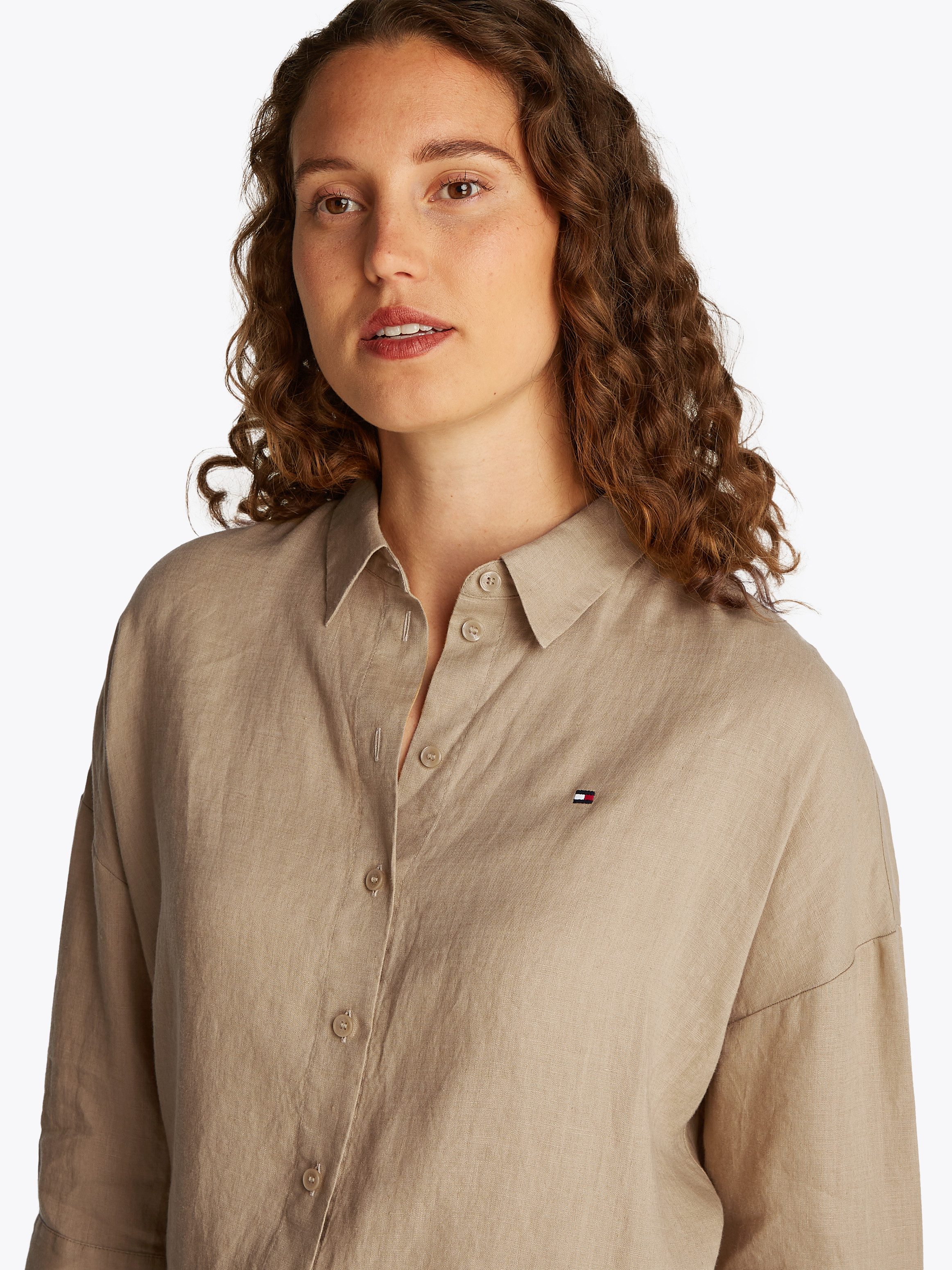 Tommy Hilfiger 3/4-Arm-Shirt ESS LINEN LOOSE 3-4 SLEEVE SHIRT mit 3/4-Ärmel günstig online kaufen