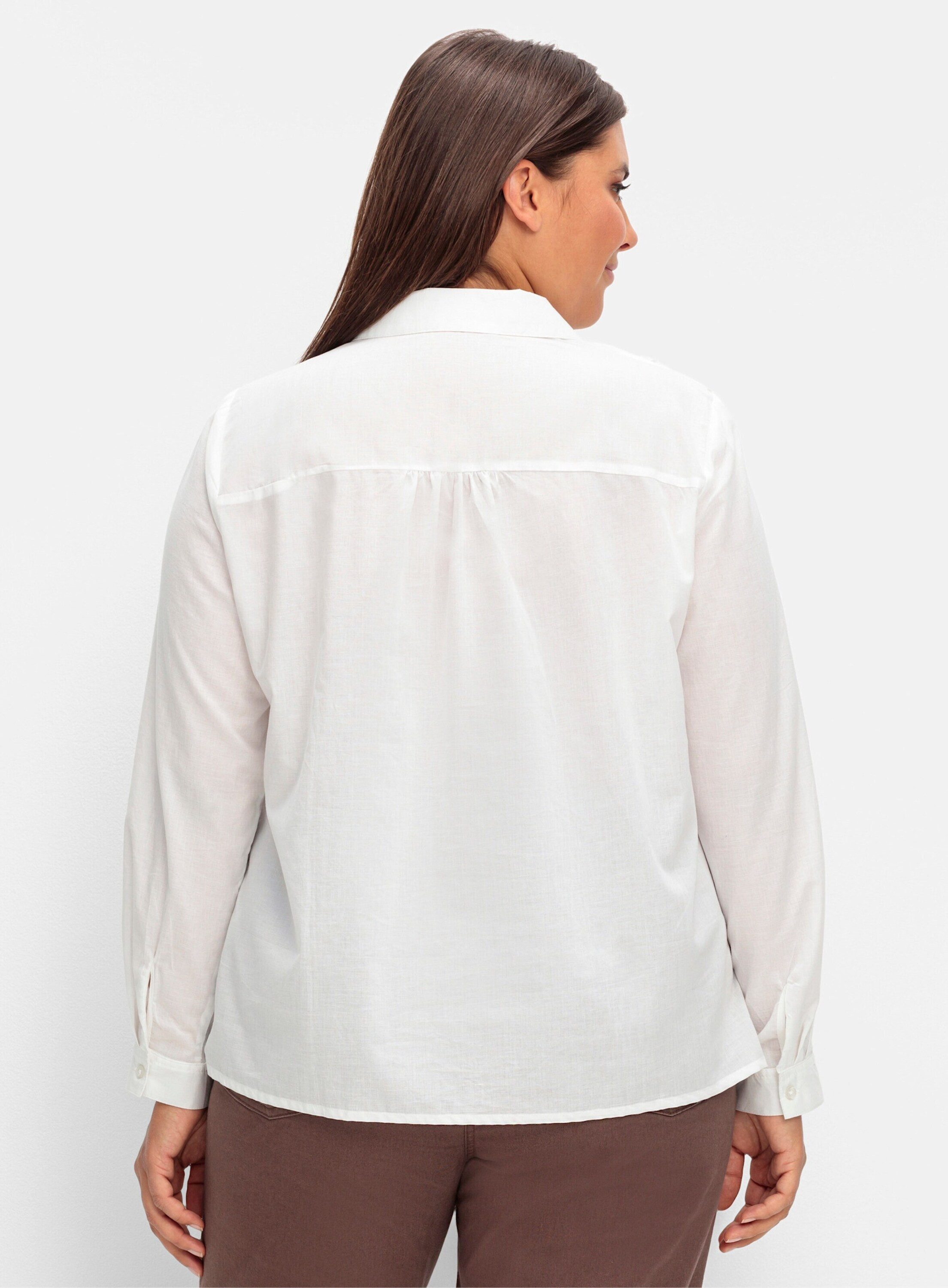 Sieh an! Klassische Bluse Bluse Langarm