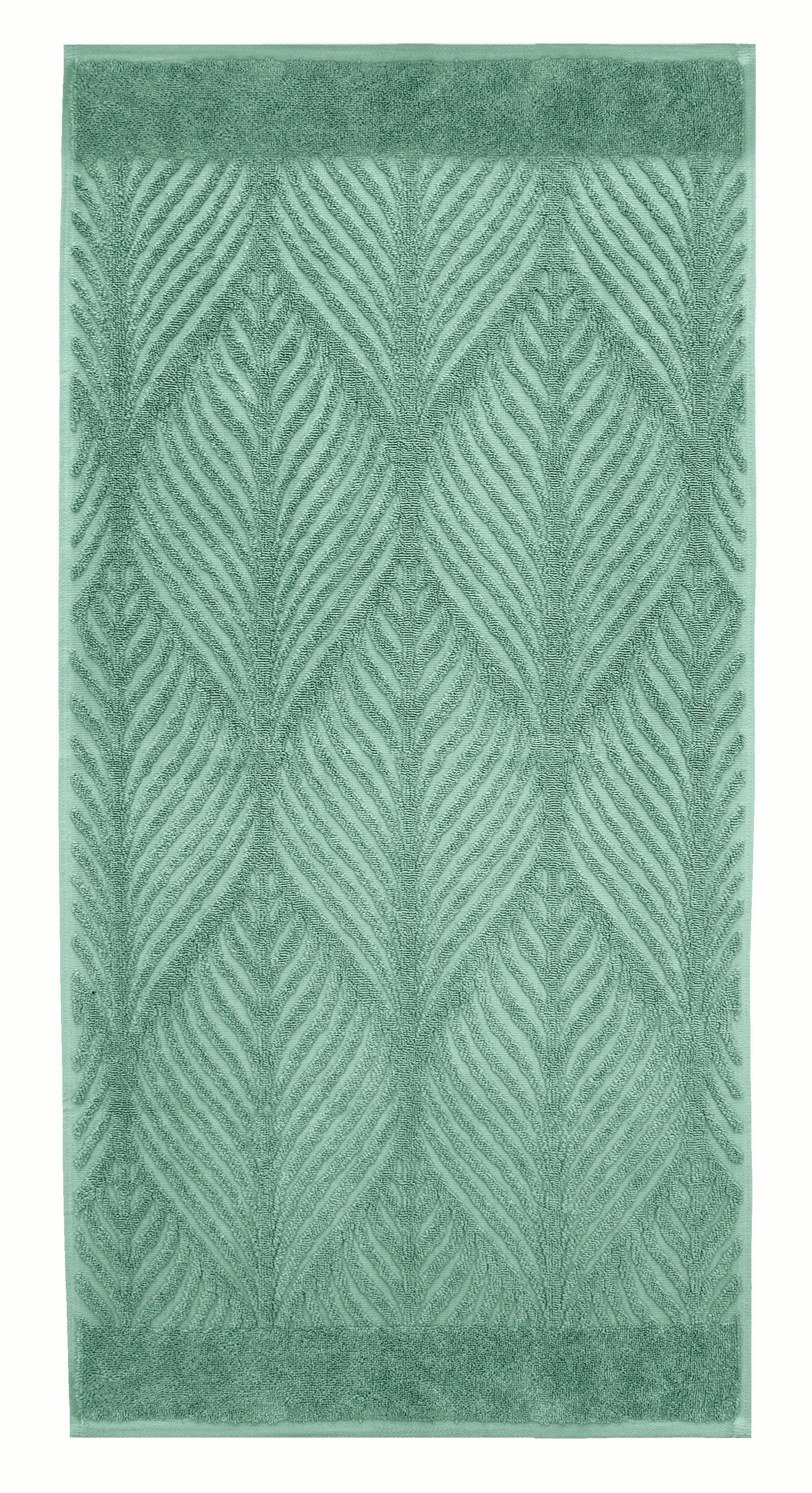 Kleine Wolke Duschtuch Leaf, Frottier (1-St), Blatt Motiv, Hoch-Tief Effekt