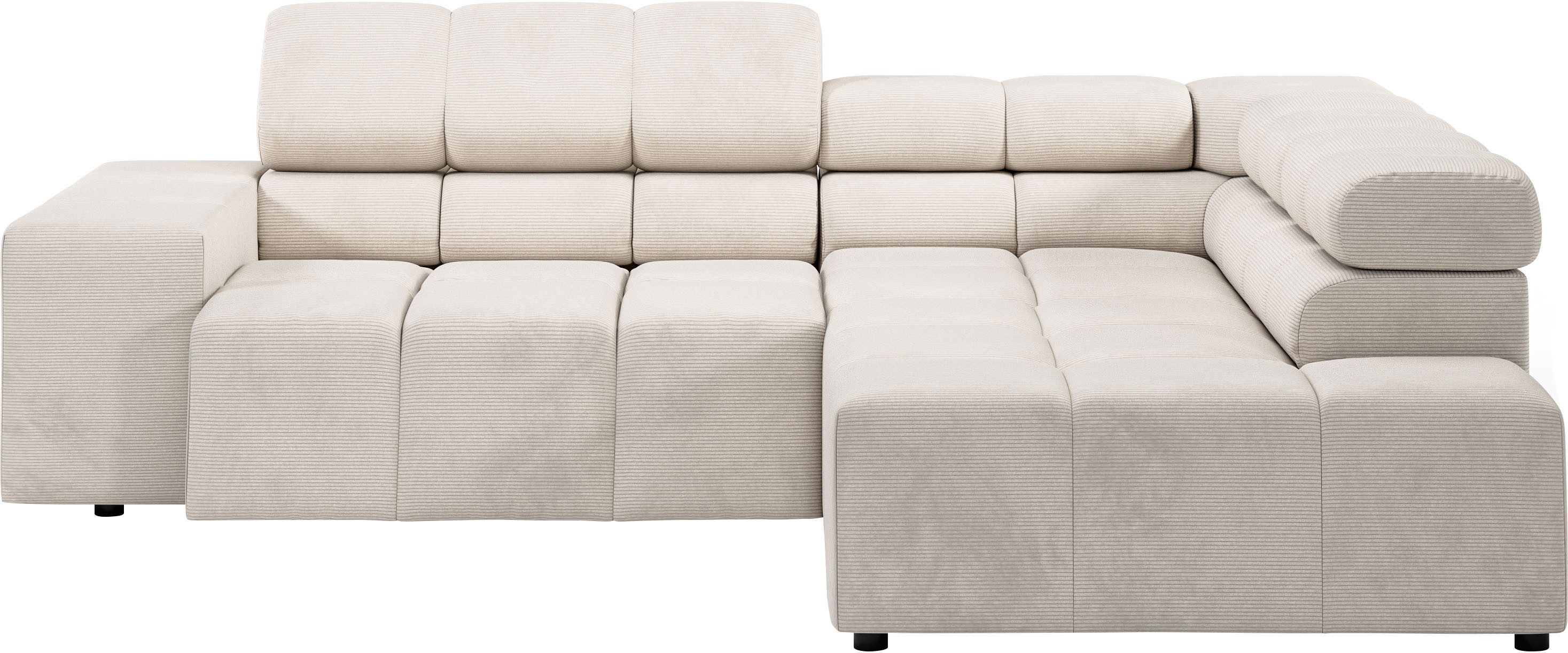 INOSIGN Ecksofa Ancona, incl. Kopfteilverstellung + günstig online kaufen