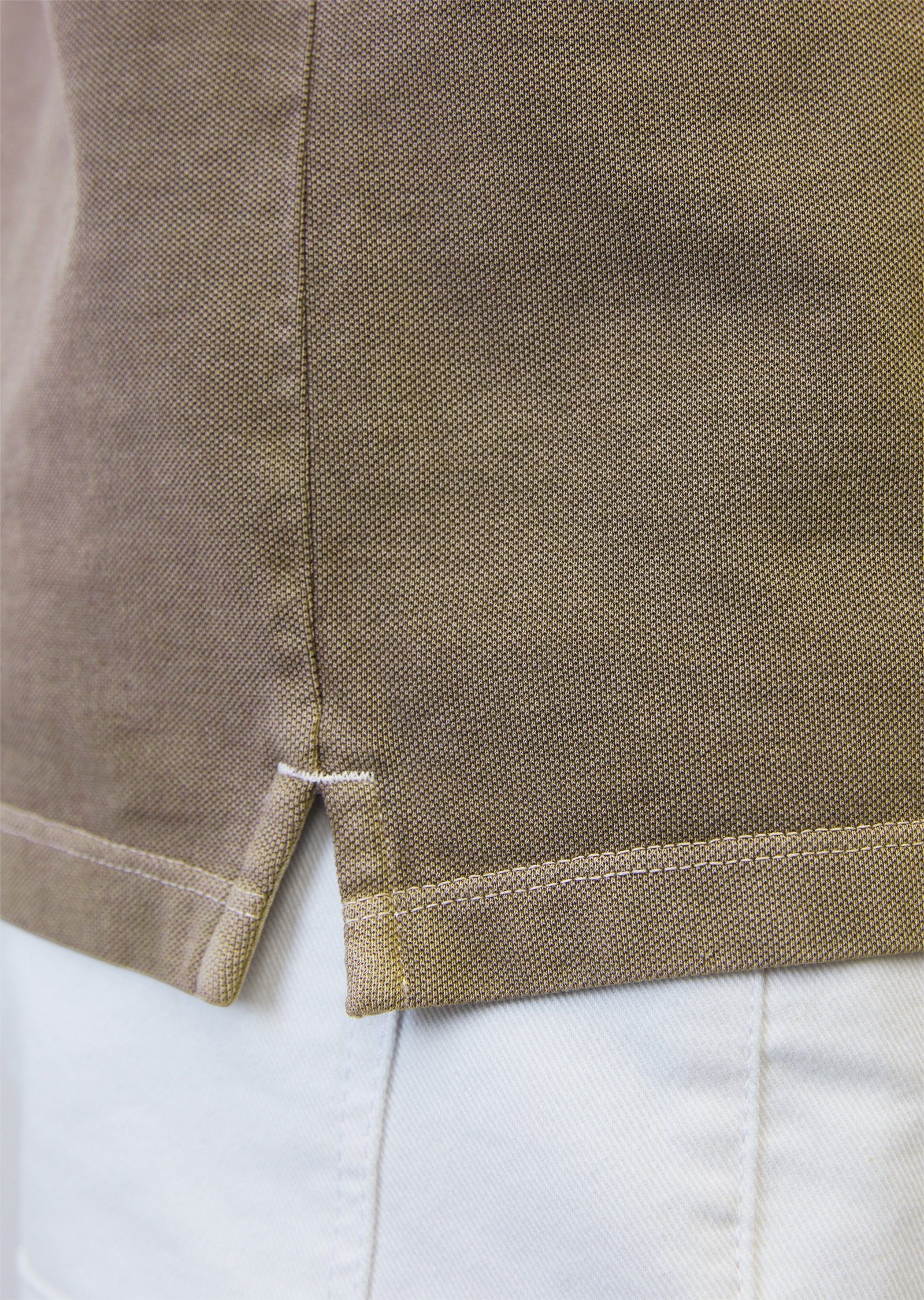 O'Polo Marc dunkelbraun Poloshirt Bio-Baumwolle aus