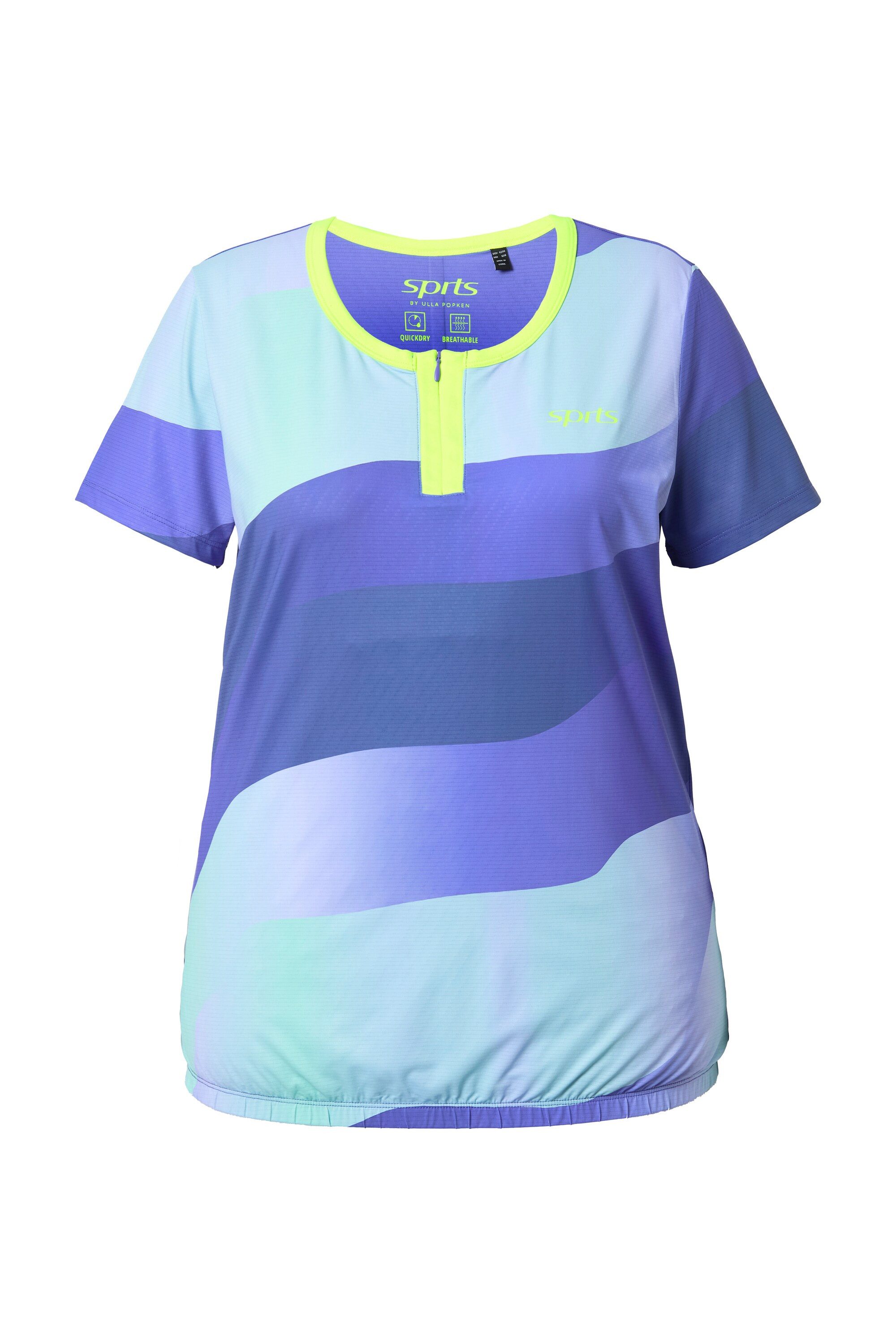 Ulla Popken T-Shirt Funktions-Bikeshirt Rundhals Halbarm Taschen – Bild 2 von 4