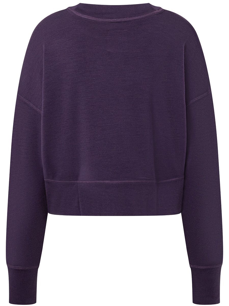 Mysterioso SWEATER Merino-Materialmix Merino Sweatshirt Sweatshirt W SUPER.NATURAL lässiger KRISSINI