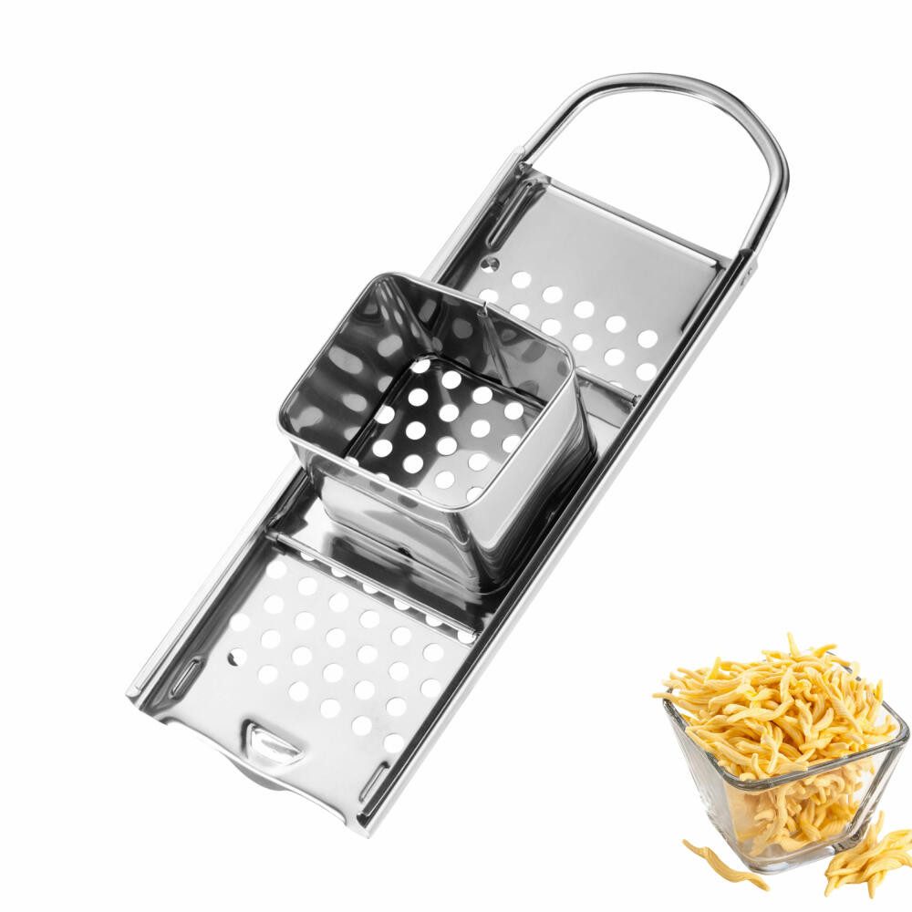 WESTMARK Spätzlepresse Hobel Knöpfle Inox, Edelstahl Spätzlereibe für feine Knöpfle & Spätzle, Edelstahl, spülmaschinengeeignet, langlebig, hochwertig