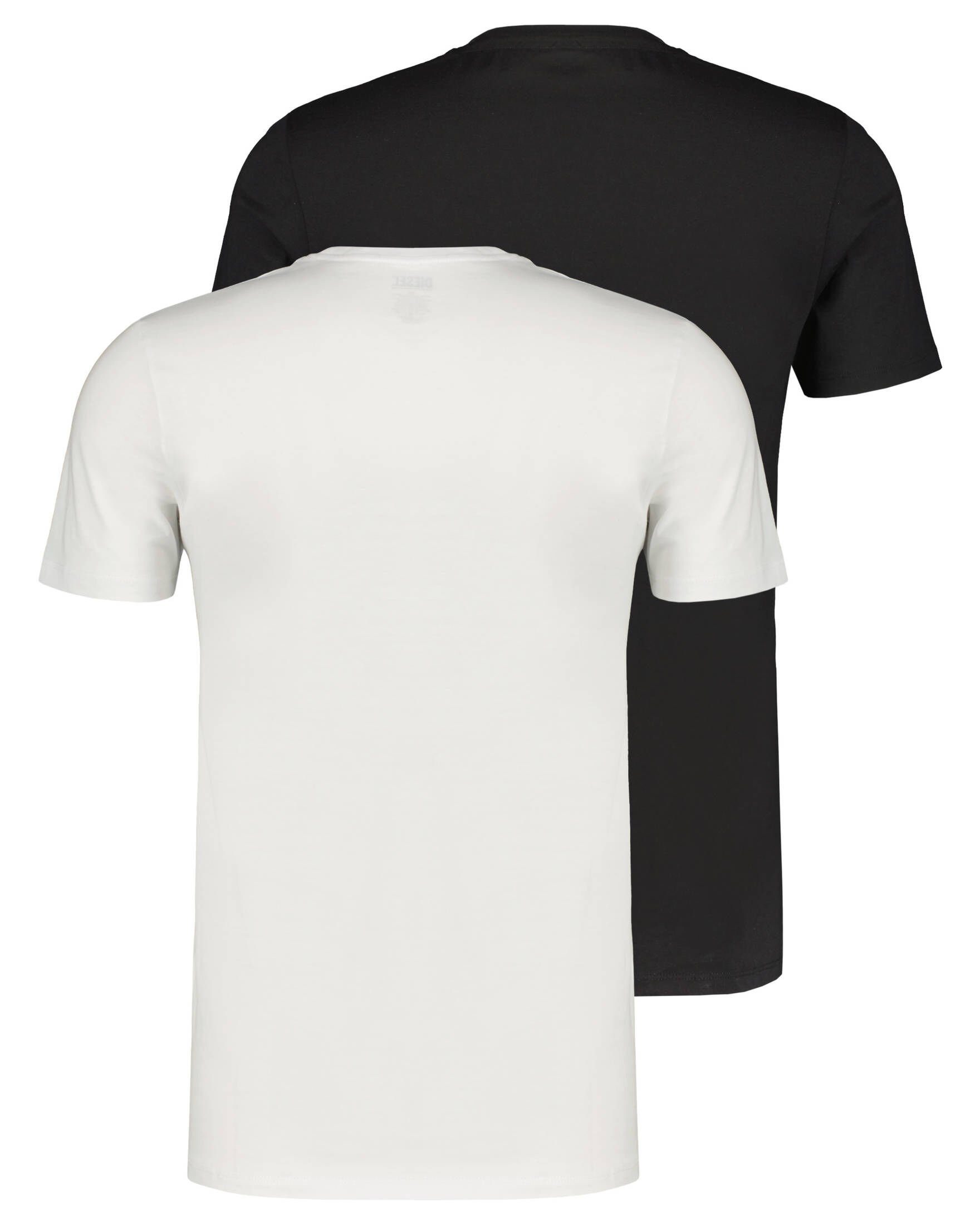 Diesel T-Shirt RANDAL weiss (1-tlg) UMTEE / Herren T-Shirt (910) 2er-Pack schwarz