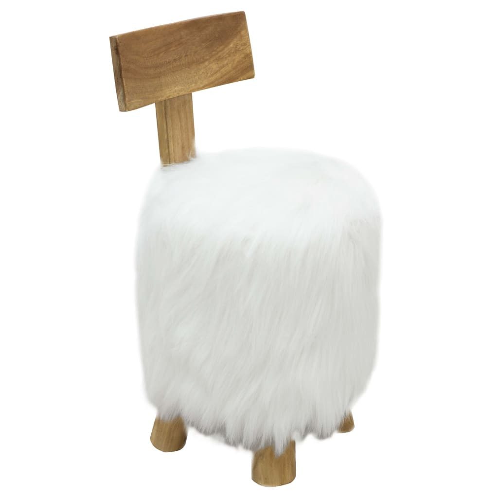 vidaXL Hocker Hocker Weiß Massivholz (1 St)