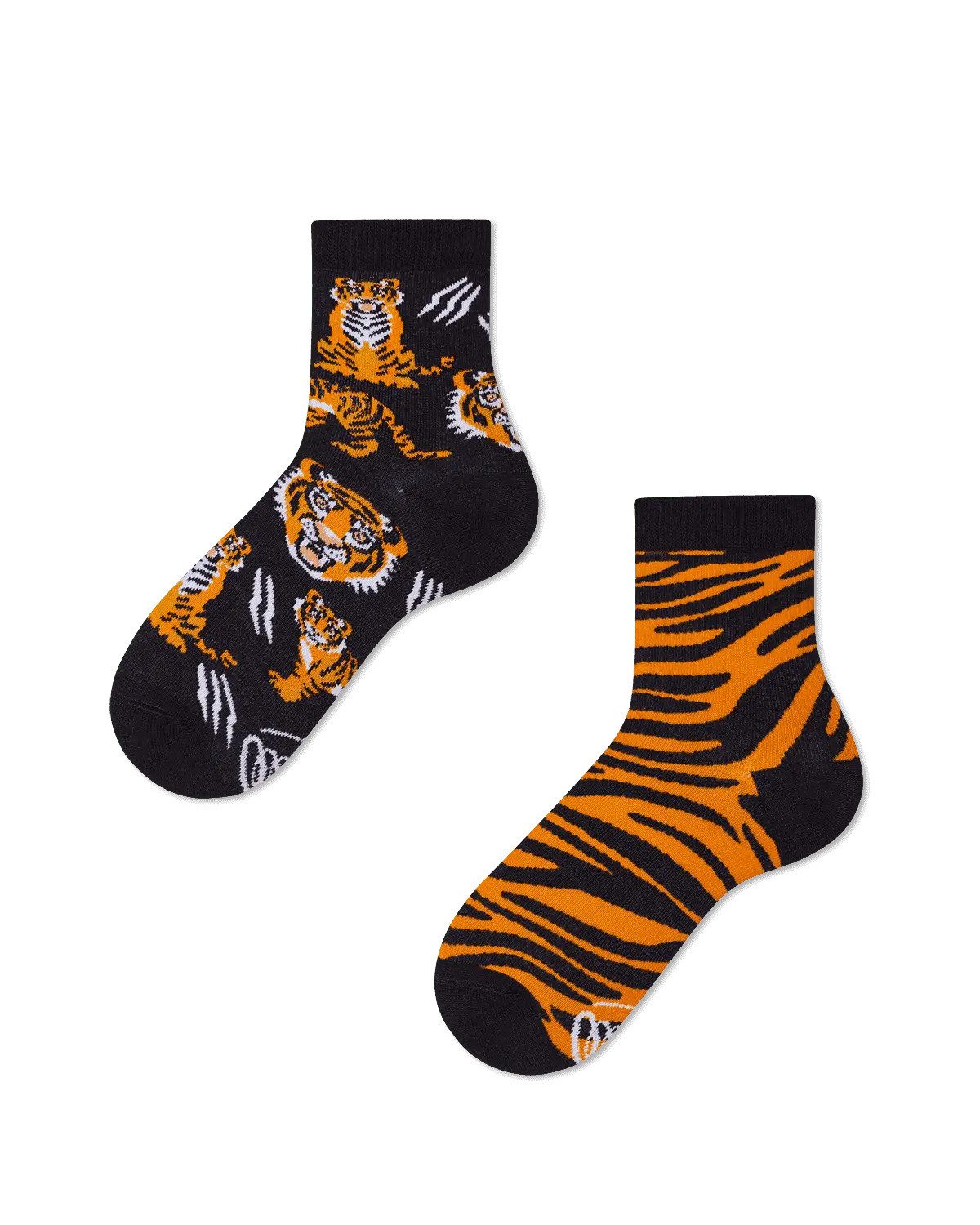 Many Mornings Freizeitsocken Many Mornings Kids Feet of the Tiger (1 Paar, 1-Paar, 1 Paar) immer ein dismatching Paar