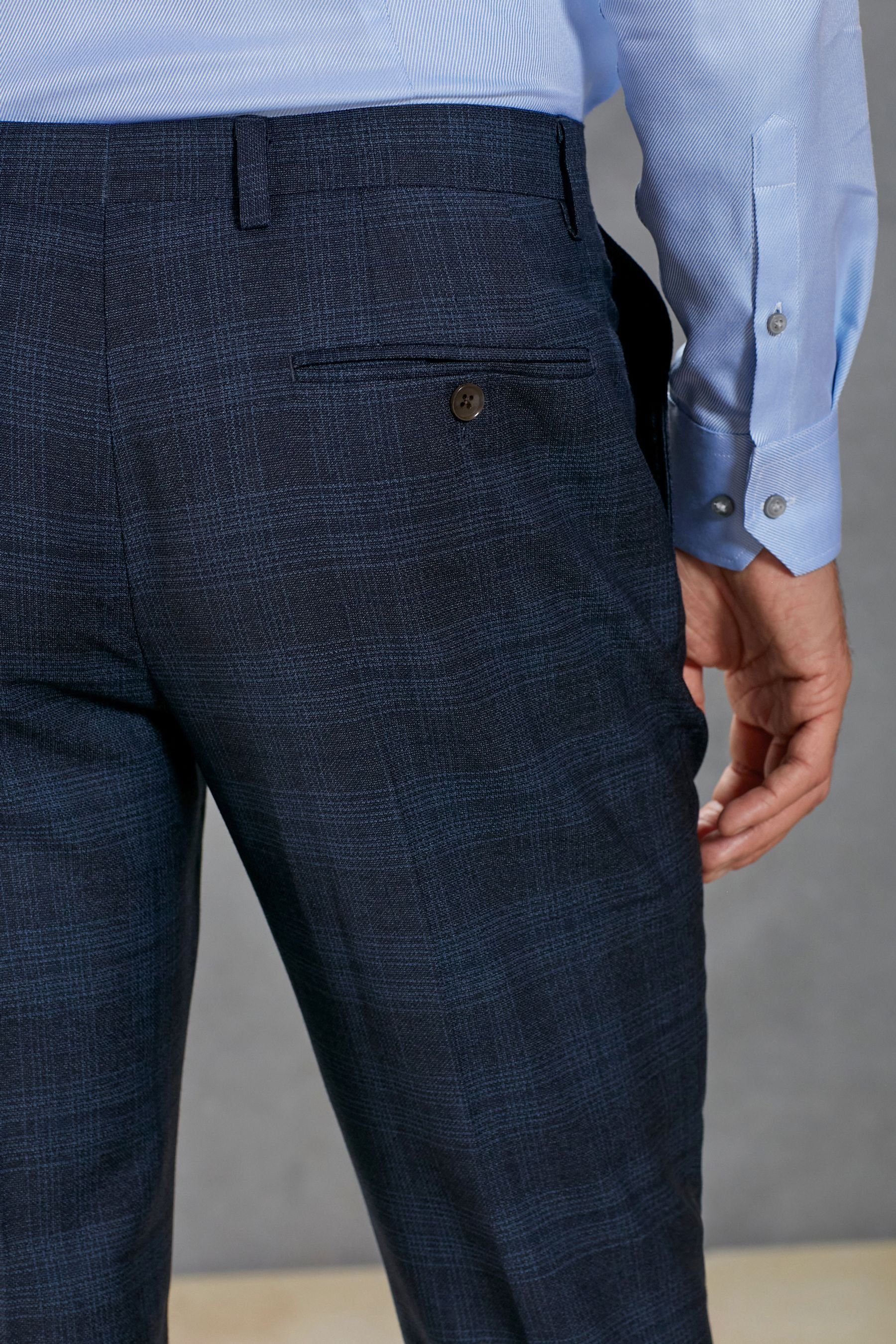 Fit Next Hose Signature Anzughose (1-tlg) karierter Tailored Anzug: