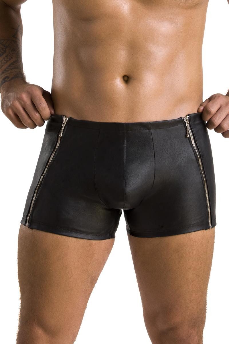 Passion Menswear Boxershorts Schwarzer Herren Dessous Shorts aus mattem Kun günstig online kaufen