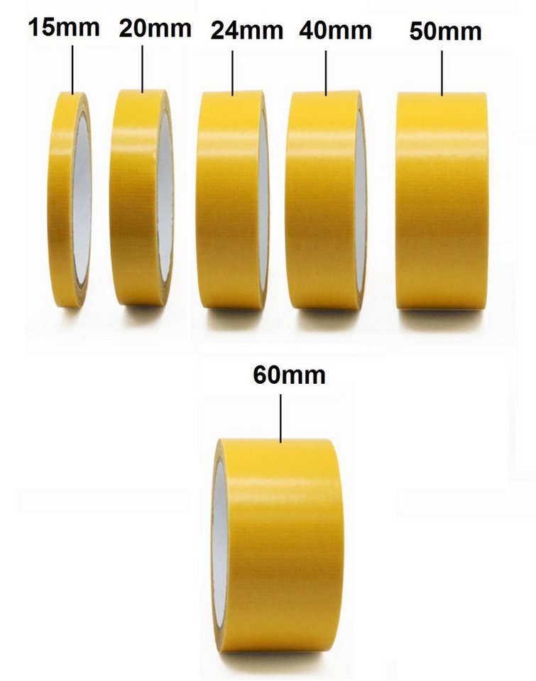 Thumbnail - BAYLI Kreppband 36 Rollen Set Profi Goldband Klebeband in verschiedenen Breiten -