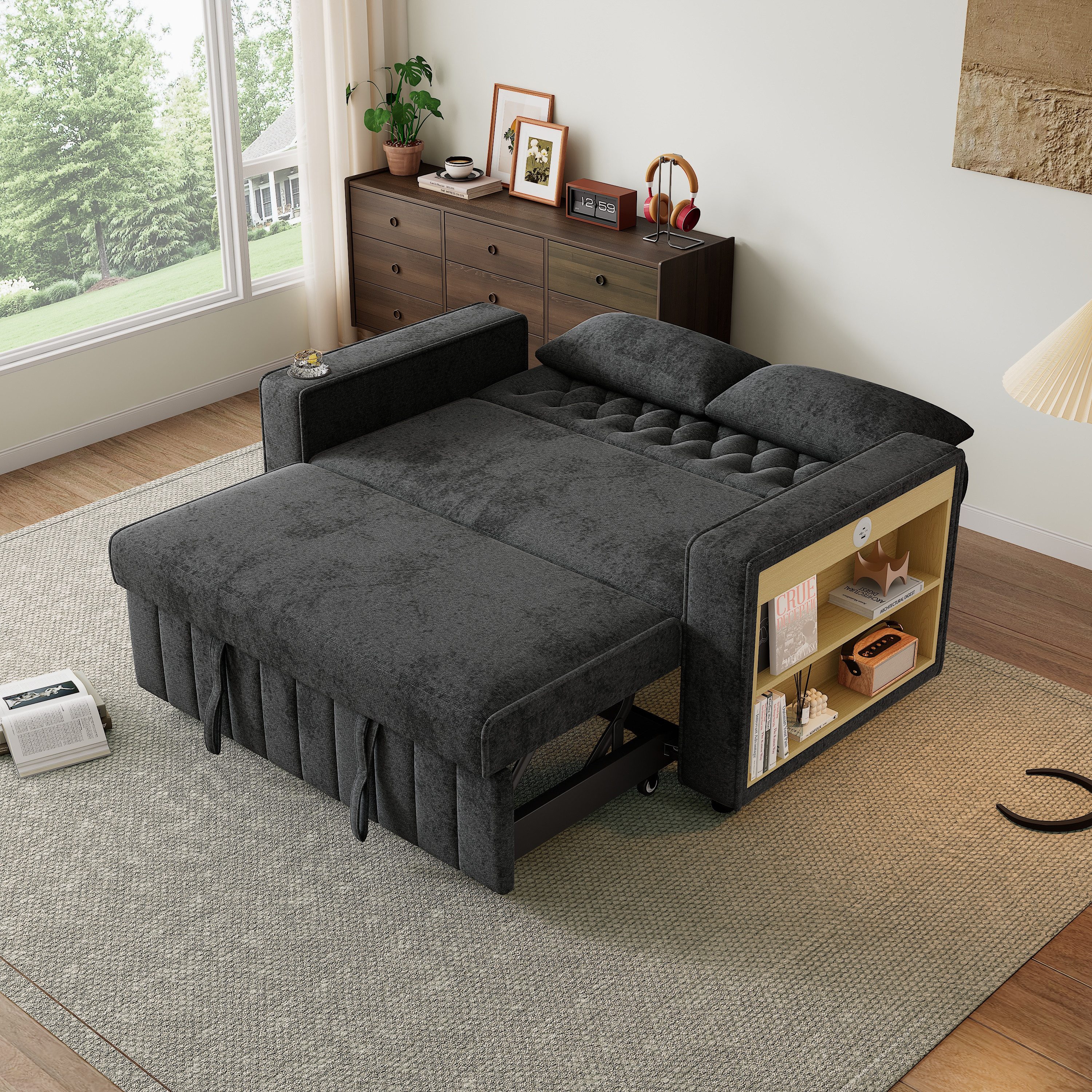 Merax Schlafsofa 3-in-1 Ausziehsofa, Sofa Klappsofa günstig online kaufen