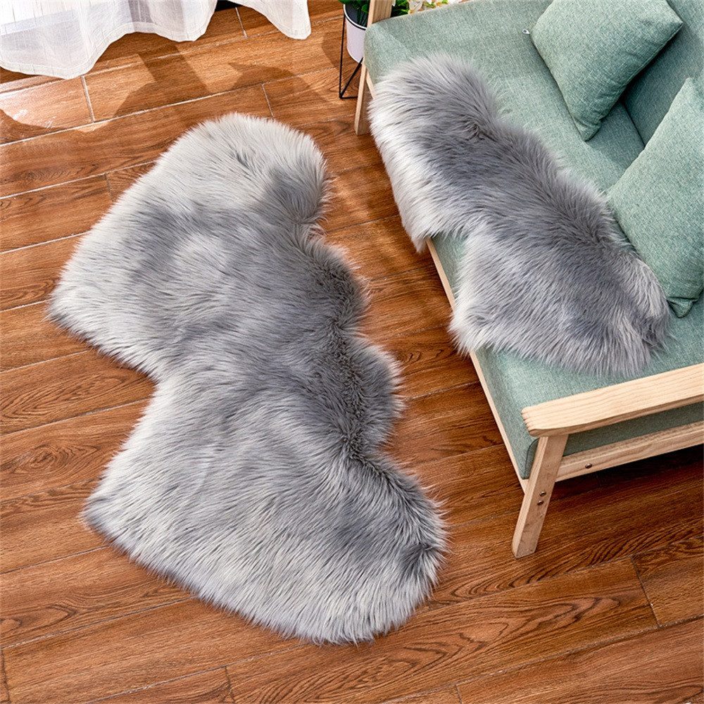 RWEUOQ Langflor-Teppich Herz Hochflor-Teppich Shaggy-Teppich Flauschiger günstig online kaufen