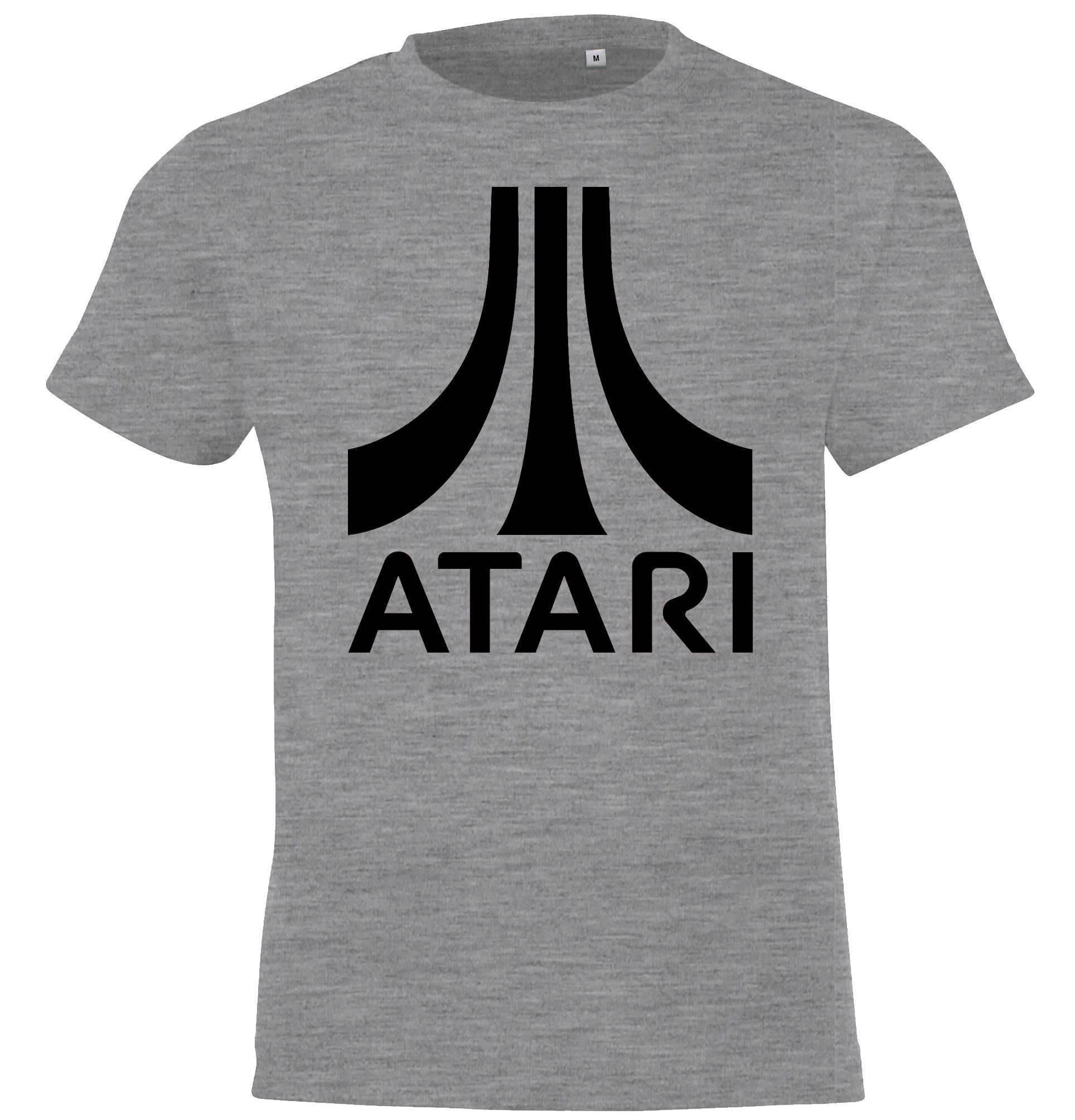 Designz T-Shirt mit Kinder Grau Youth trendigem Frontprint Atari T-Shirt