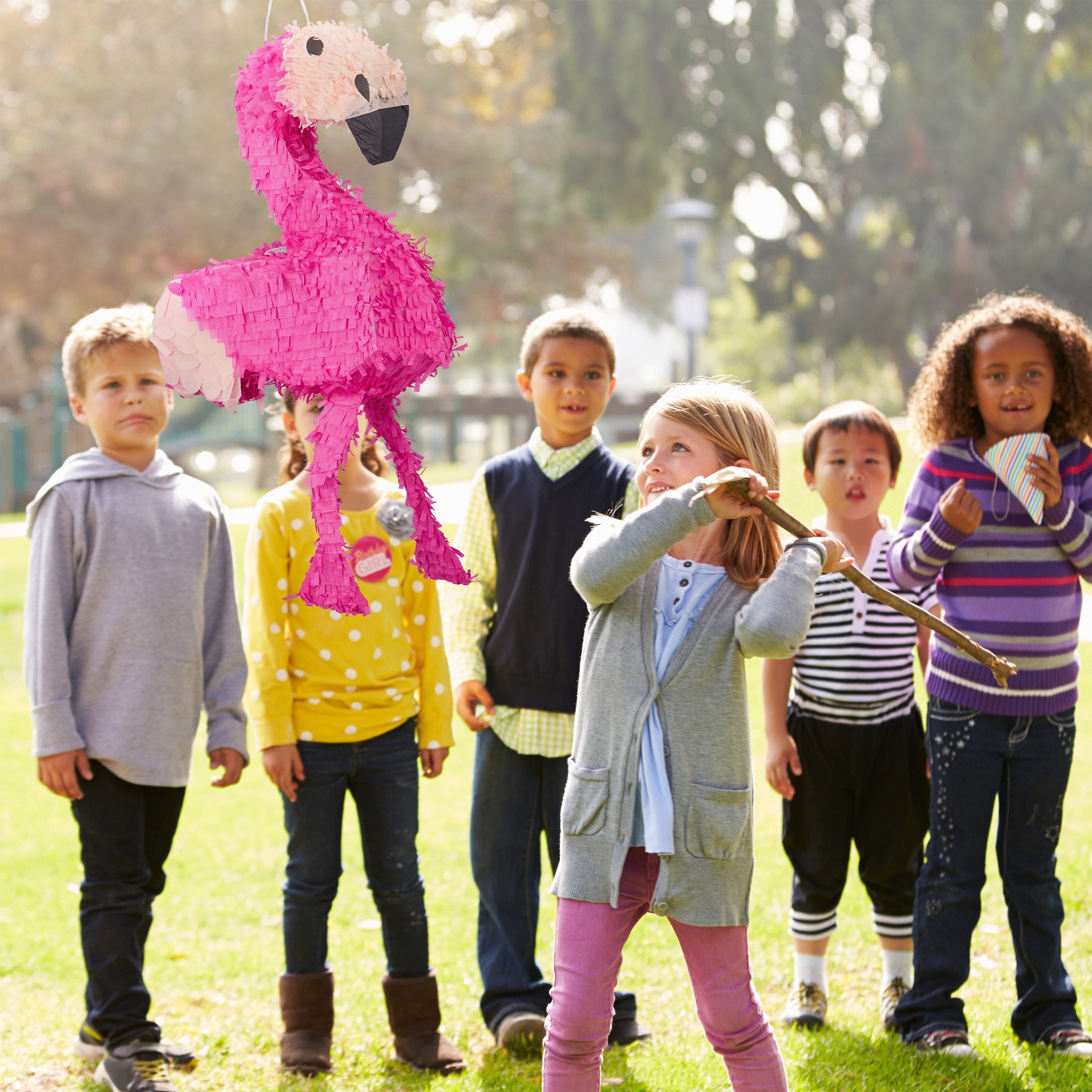 relaxdays Pinata Flamingo
