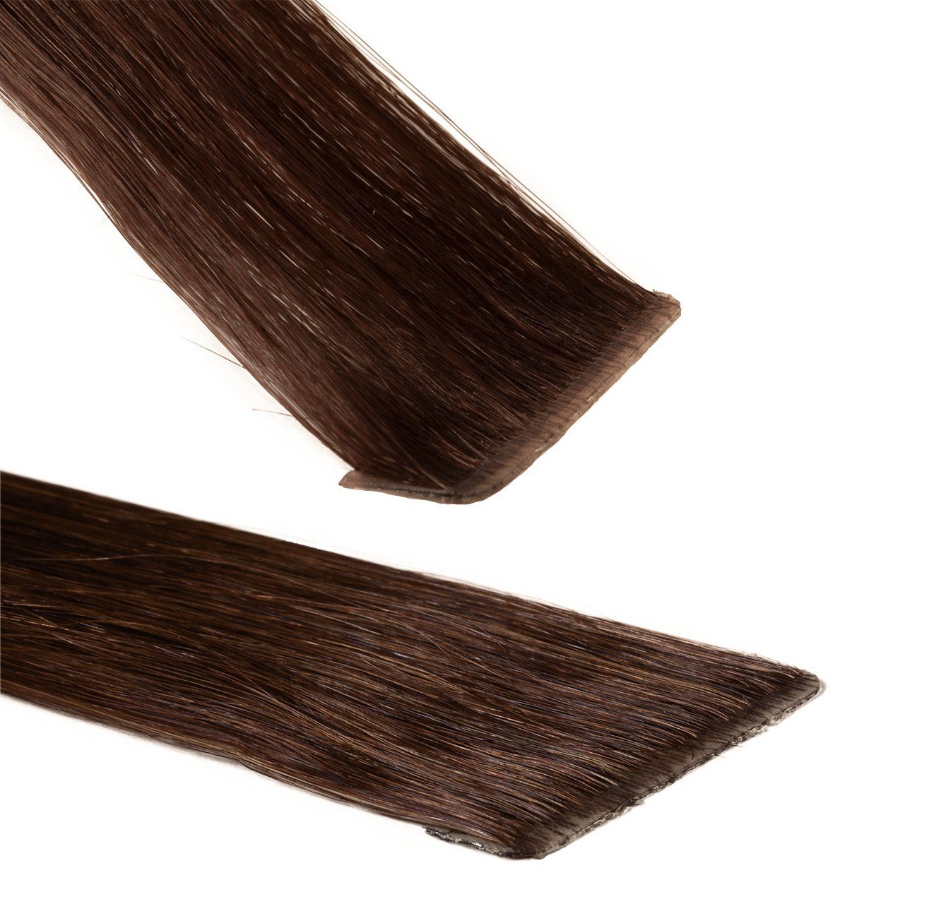 Dunkelblond Tape - 40cm Echthaar-Extension #6/3 Invisible Gold Extensions hair2heart Premium