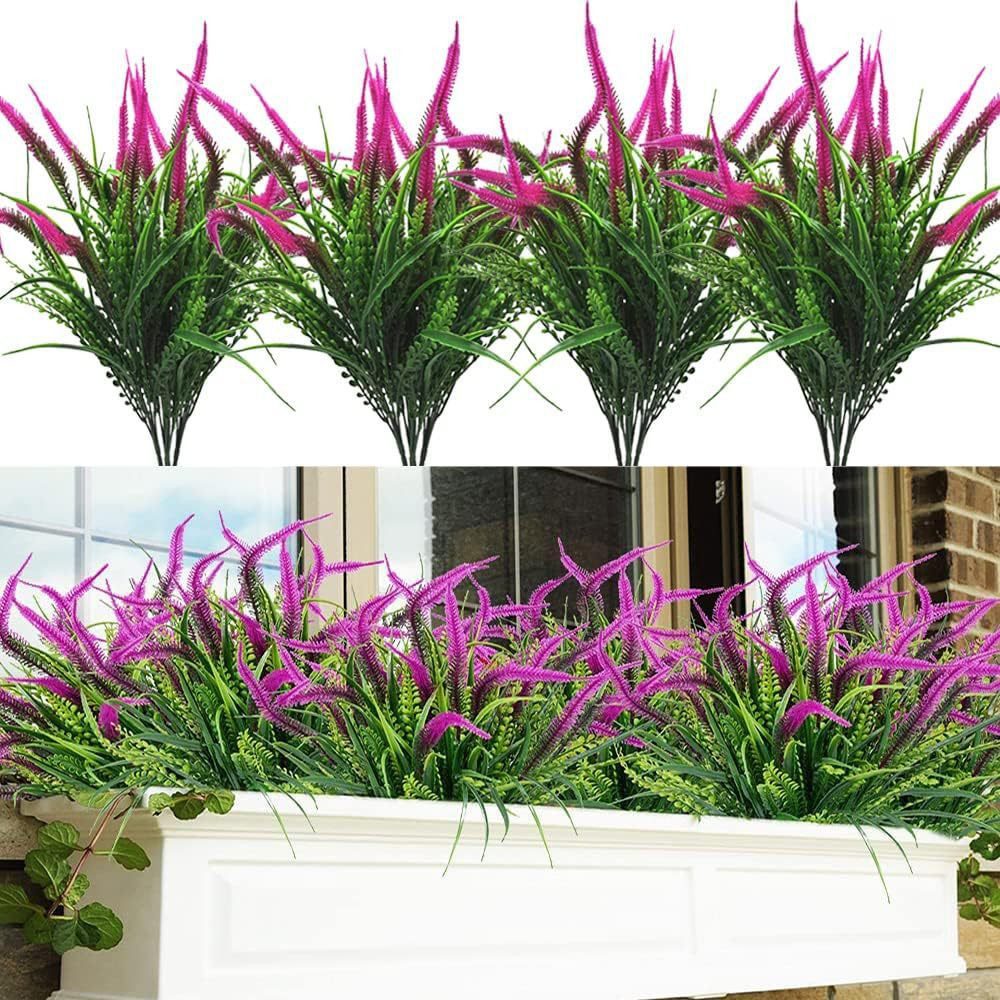 Kunstpflanze Kunstblumen Außenbereich Künstliches Gras UV-beständig Grünpflanzen, Coonoor, für Garten, Veranda, Fensterbox Dekoration, künstliche Pflanze, künstliche Zimmerpflanze