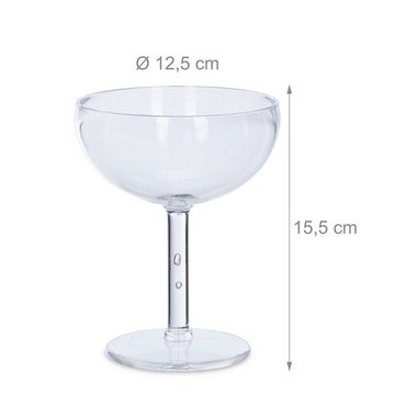 relaxdays Cocktailglas Cocktailschalen Kunststoff 6er Set, Kunststoff